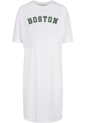Shirtkleid »Merchcode Damen Ladies Boston Organic Oversized Slit Tee Dress«, (1 tlg.)