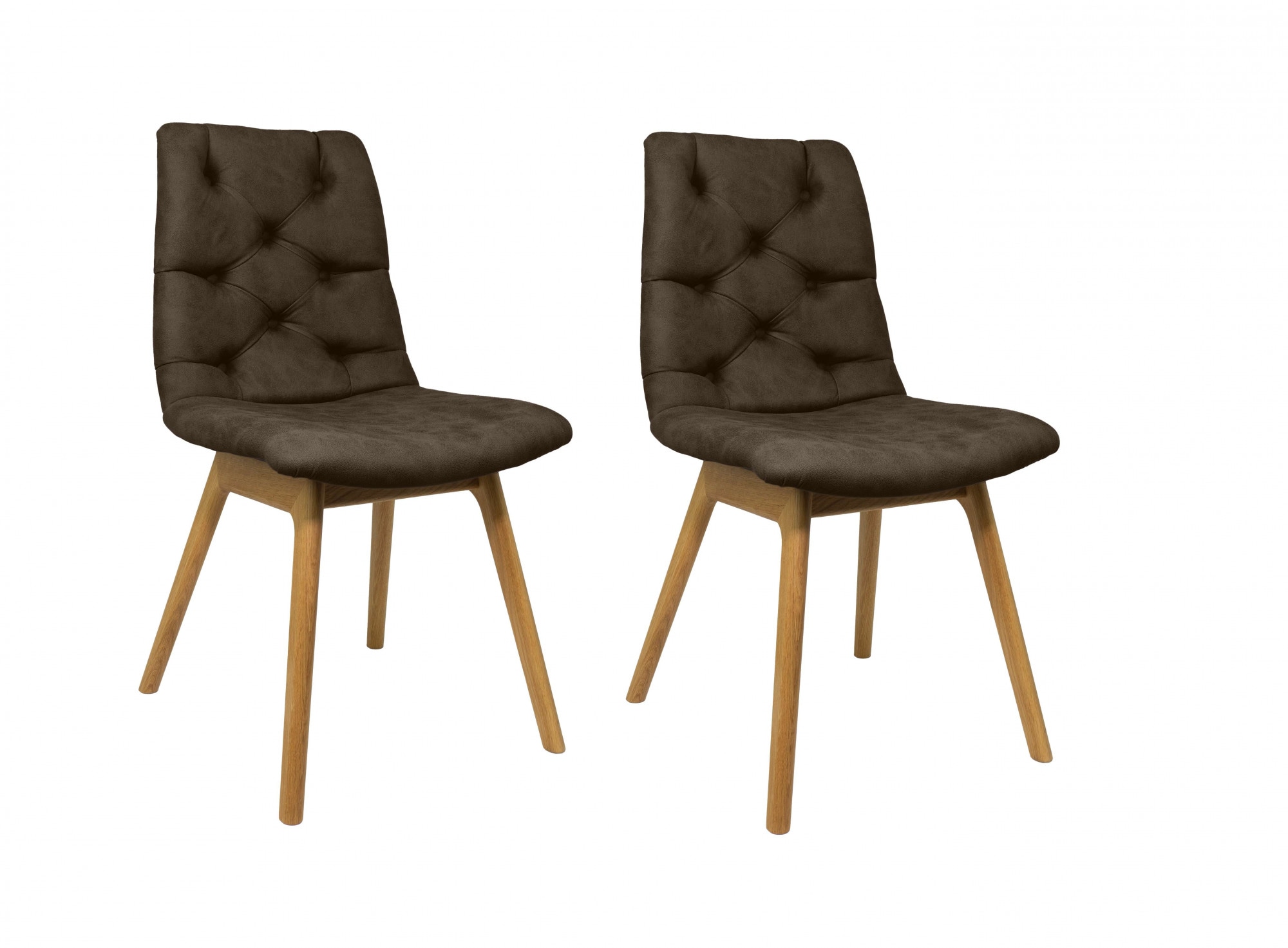 andas 4-Fußstuhl "Ramon", (Set), 2 St., Microfaser, mit Massivholzbeinen, v günstig online kaufen