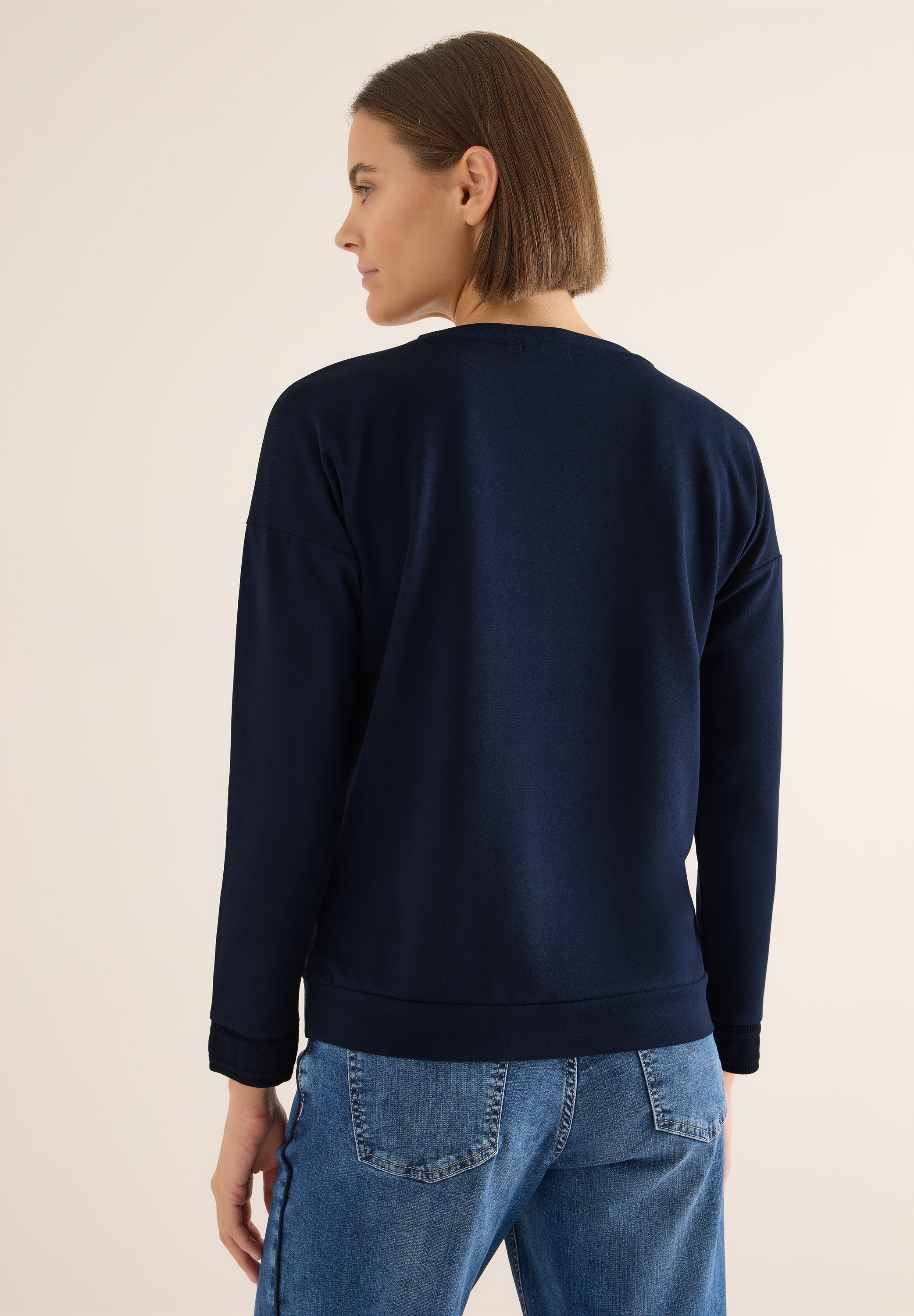 Cecil Langarmshirt Rundhalsausschnitt günstig online kaufen