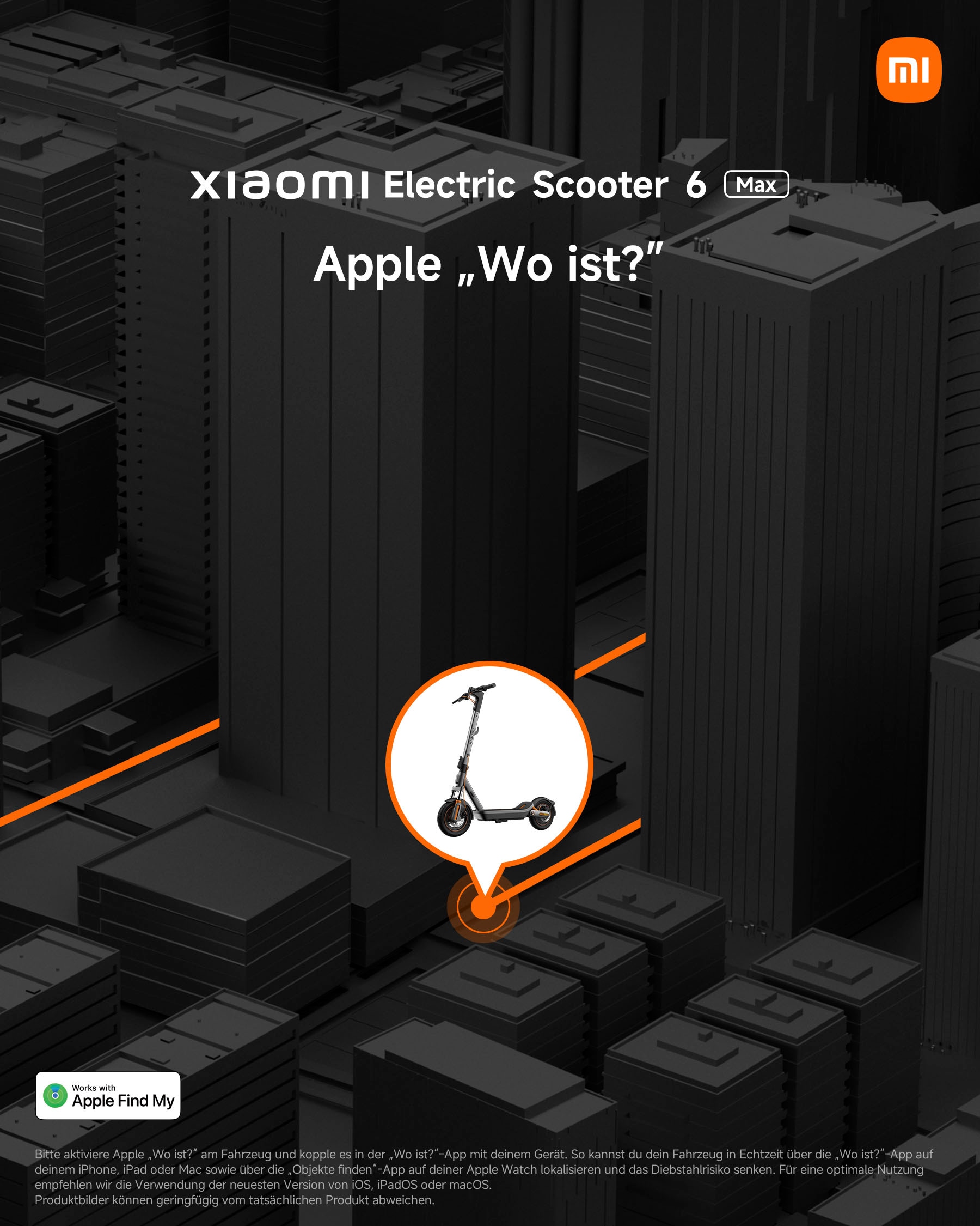 Xiaomi E-Scooter »Electric Scooter 6 Max DE« 20 km/h 70 km