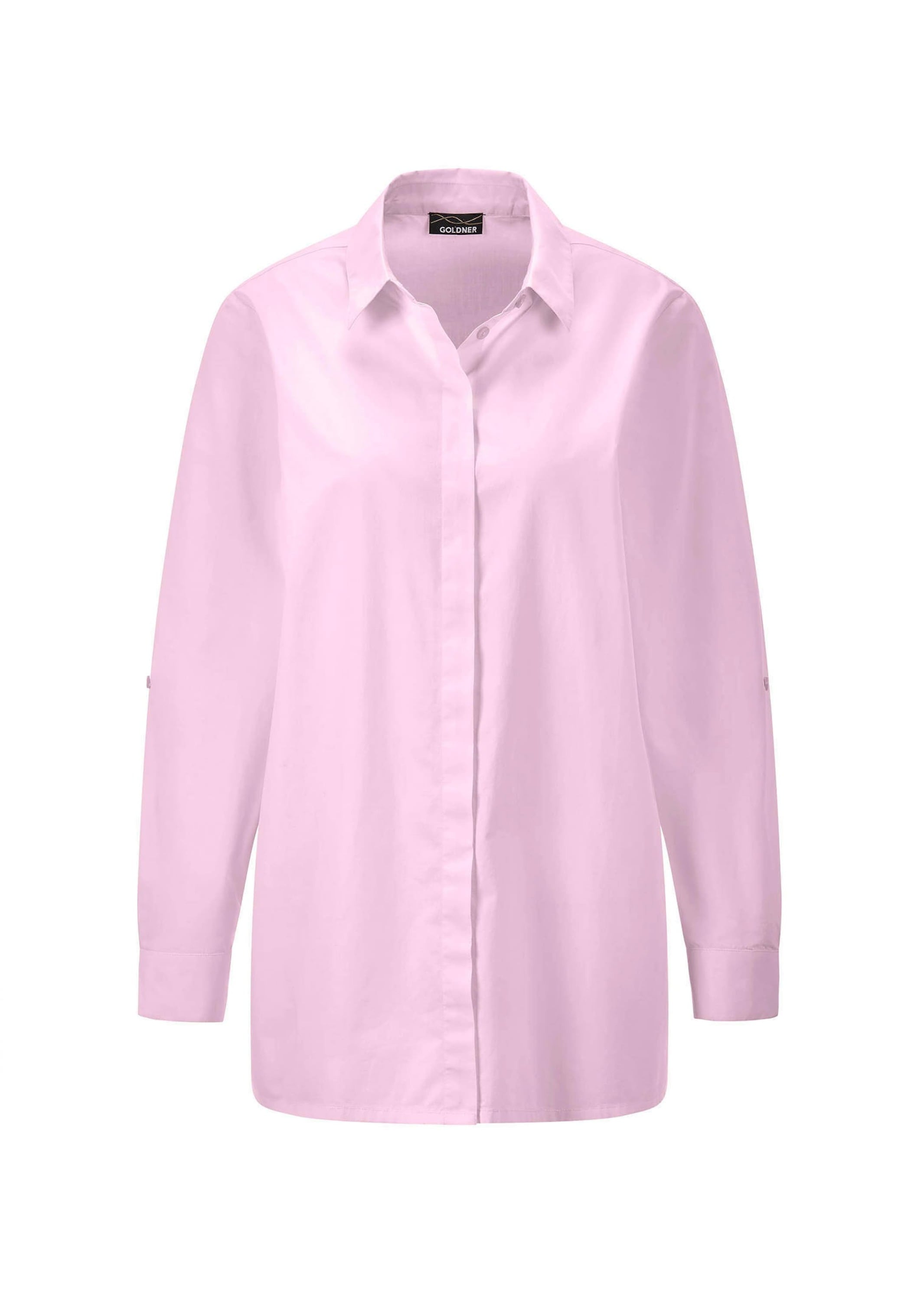 GOLDNER Hemdbluse "Baumwollbluse mit Hemdkragen" Mit Seitenschlitzen günstig online kaufen