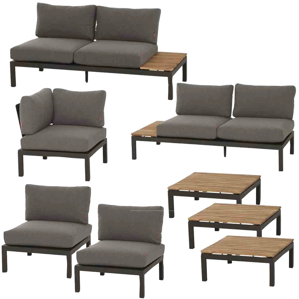 Siena Garden Gartenlounge-Set "Alvida" 8 Stk. tlg. günstig online kaufen