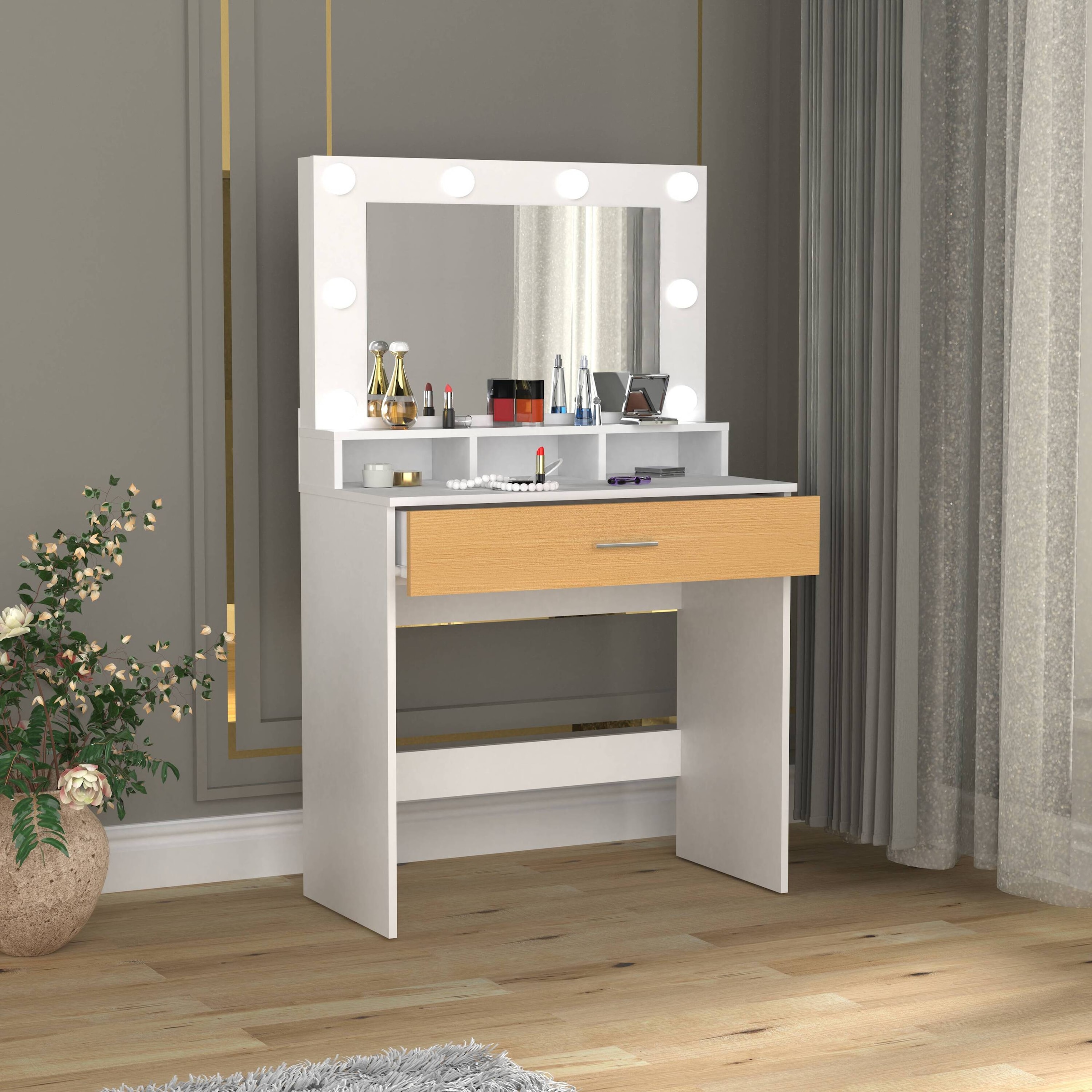VCM Schminktisch »Schminktisch Frisiertisch Schublade Spiegel Kosmal« 1 Stk. tlg.