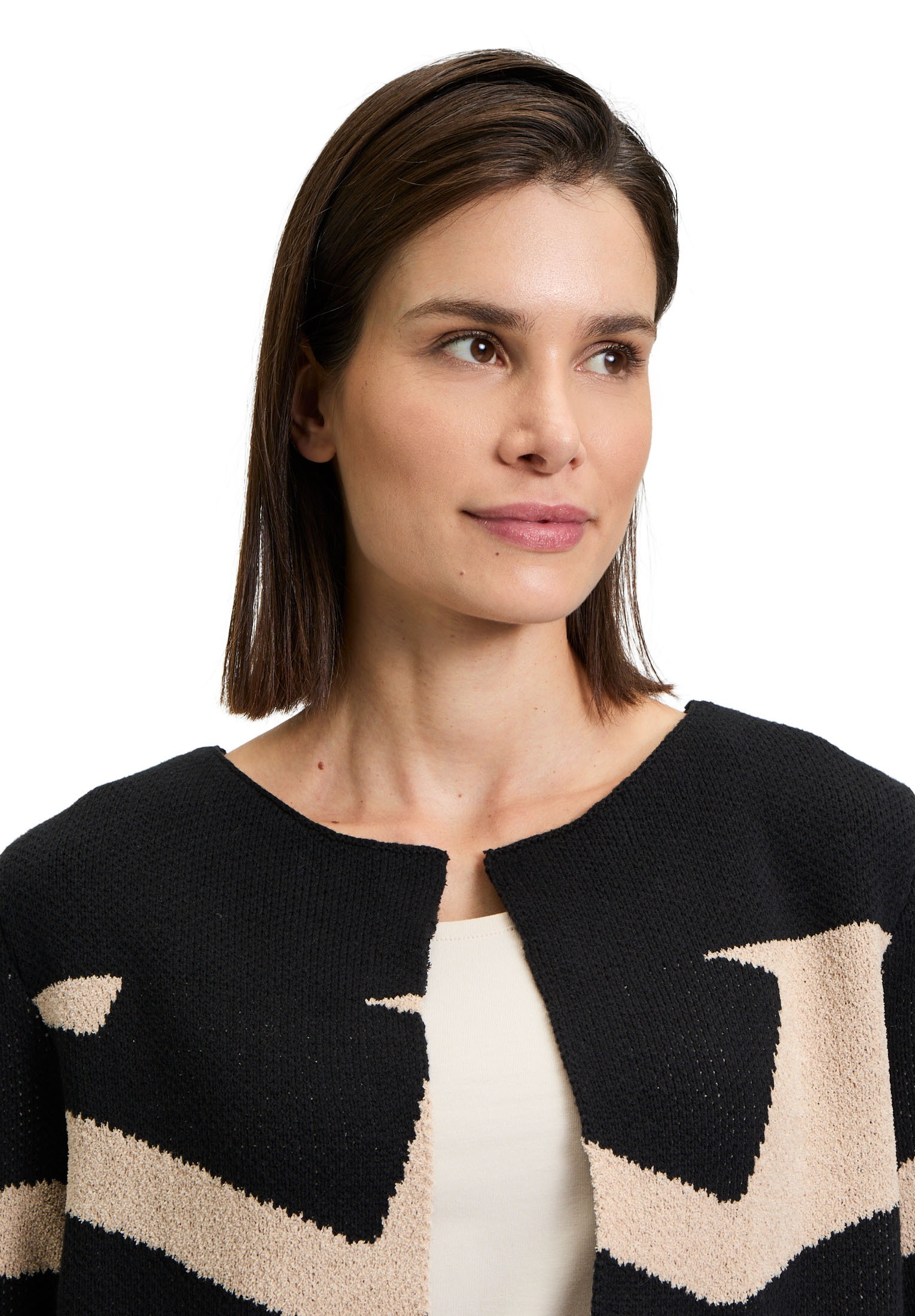 Betty Barclay Strickjacke »Damen mit Jacquard« 1 Stk. Materialmix