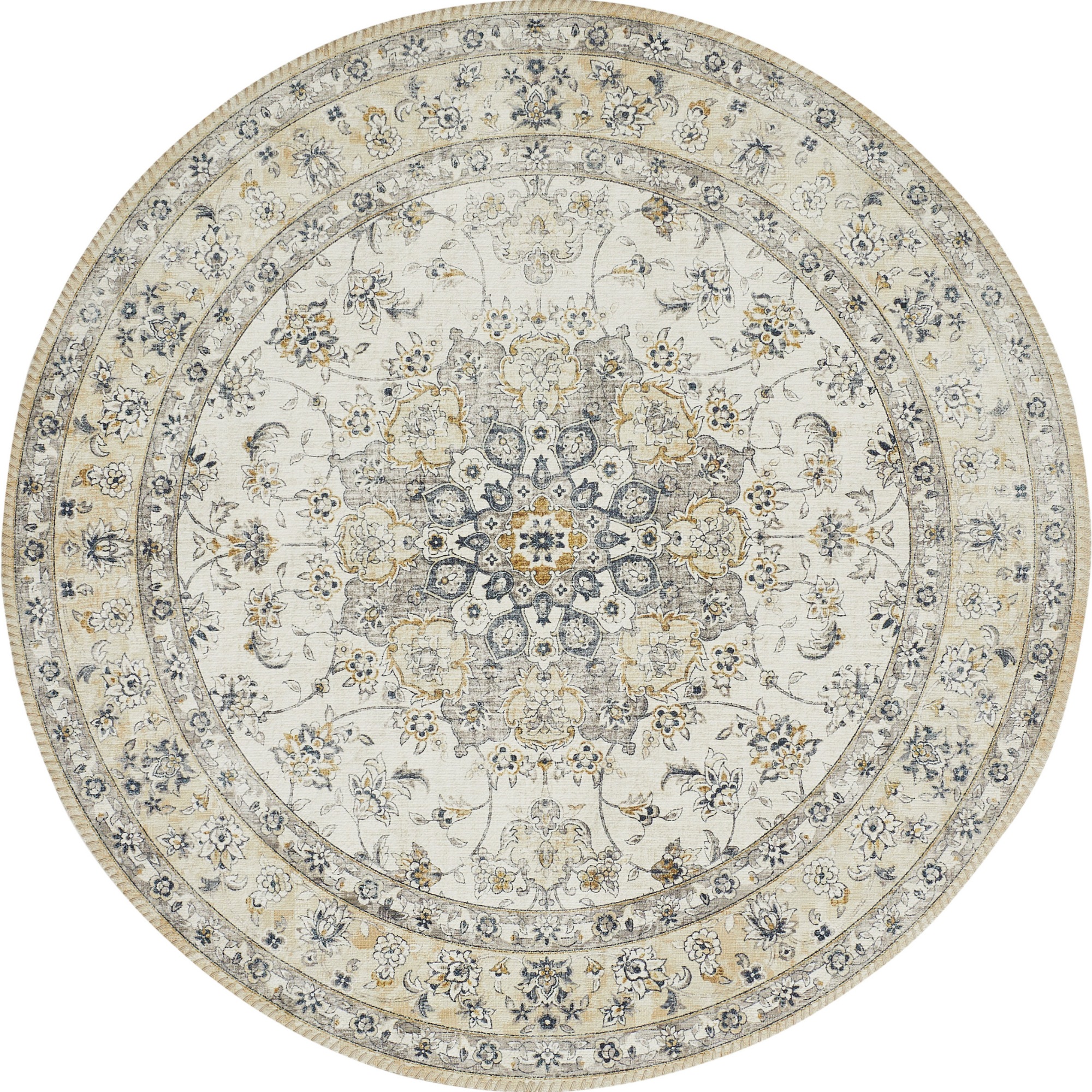 LUXOR living Teppich "Prima 3" rund 7 mm Höhe Kurzflor, Orient-Optik, Vintage Design, auch als Läufer erhältlich