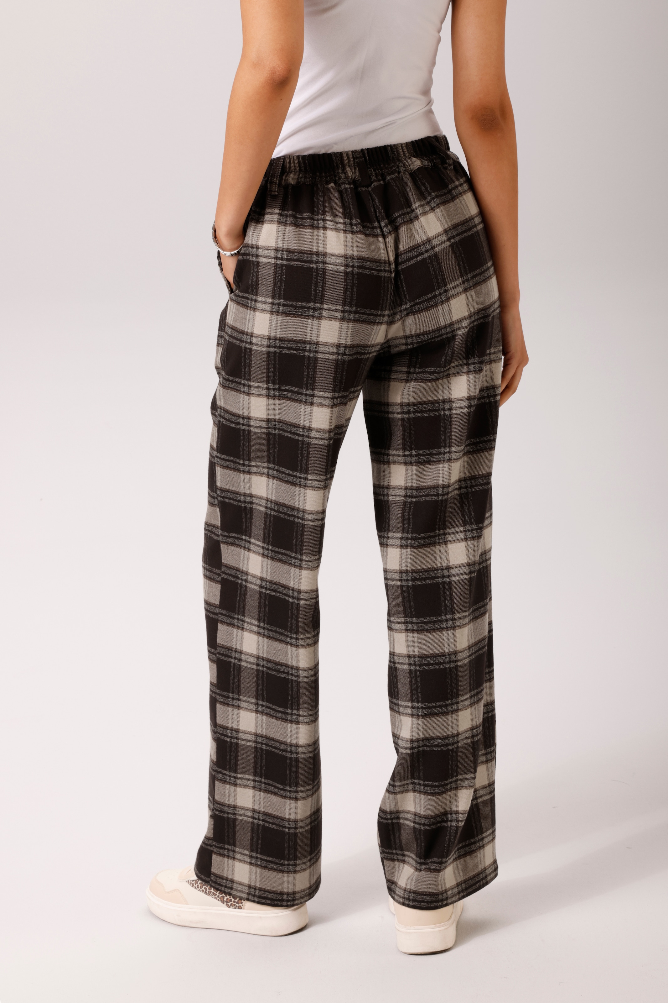 Aniston CASUAL Stoffhose  im farbharmonischen Karo-Dessin - NEUE KOLLEKTION