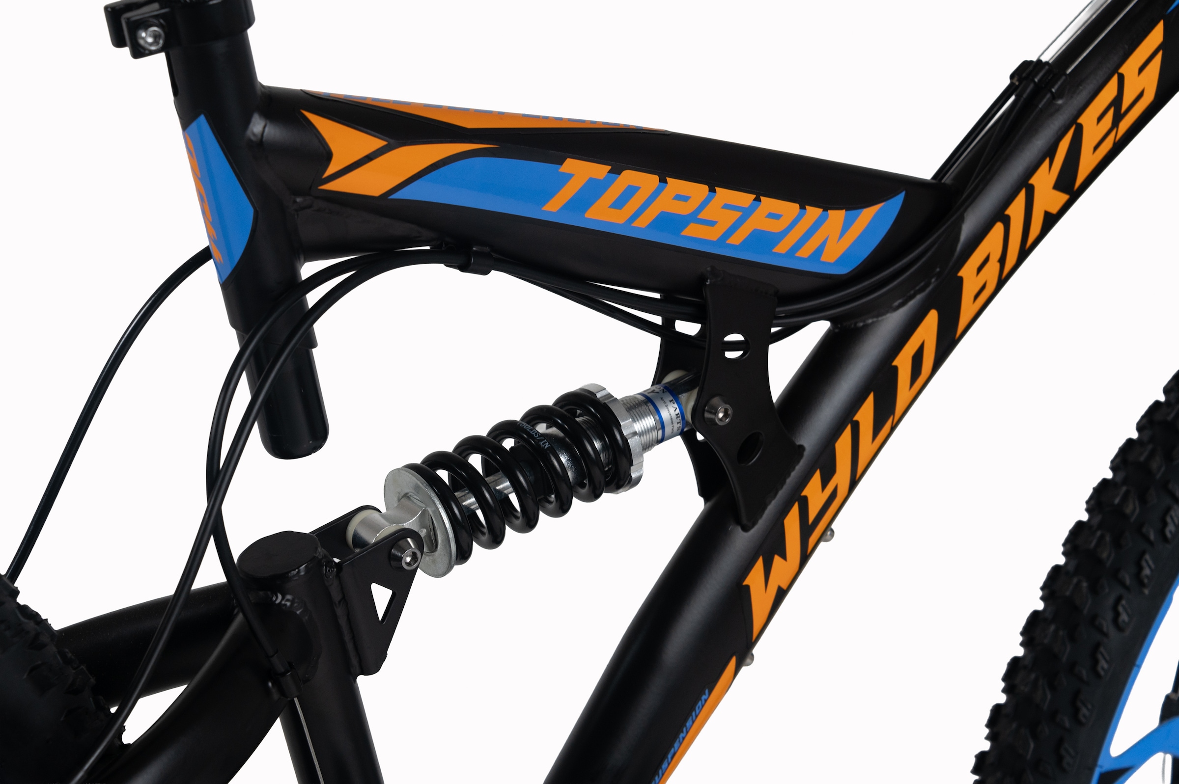 WYLD Mountainbike »WYLD Mountainbike Fully 26'' Topspin schwarz-blau« 21 Gang Shimano Tourney Schaltwerk Kettenschaltung