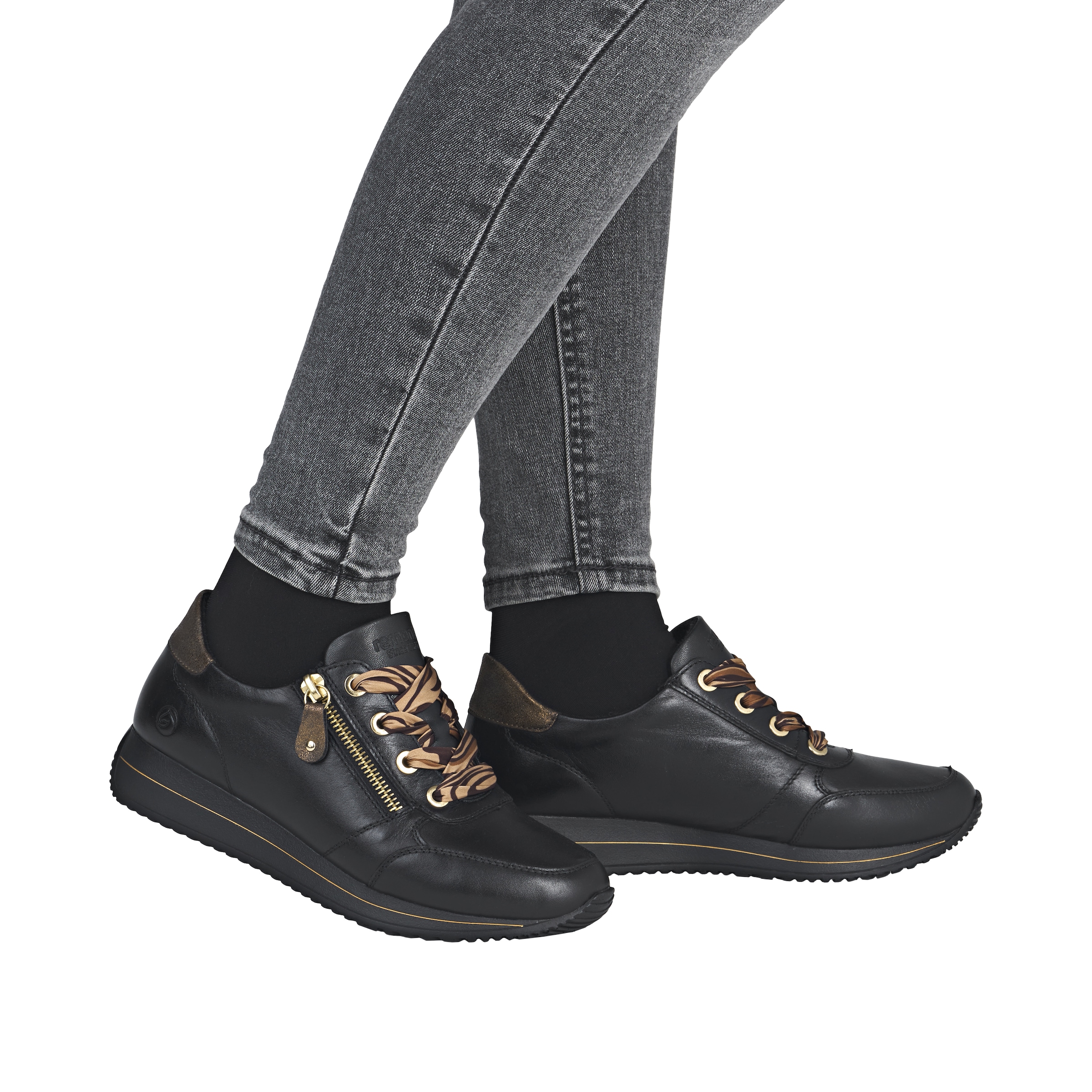 Remonte Keilsneaker, Schnürschuh, Halbschuh, Freizeitschuh mit seitlichem Reißverschluss