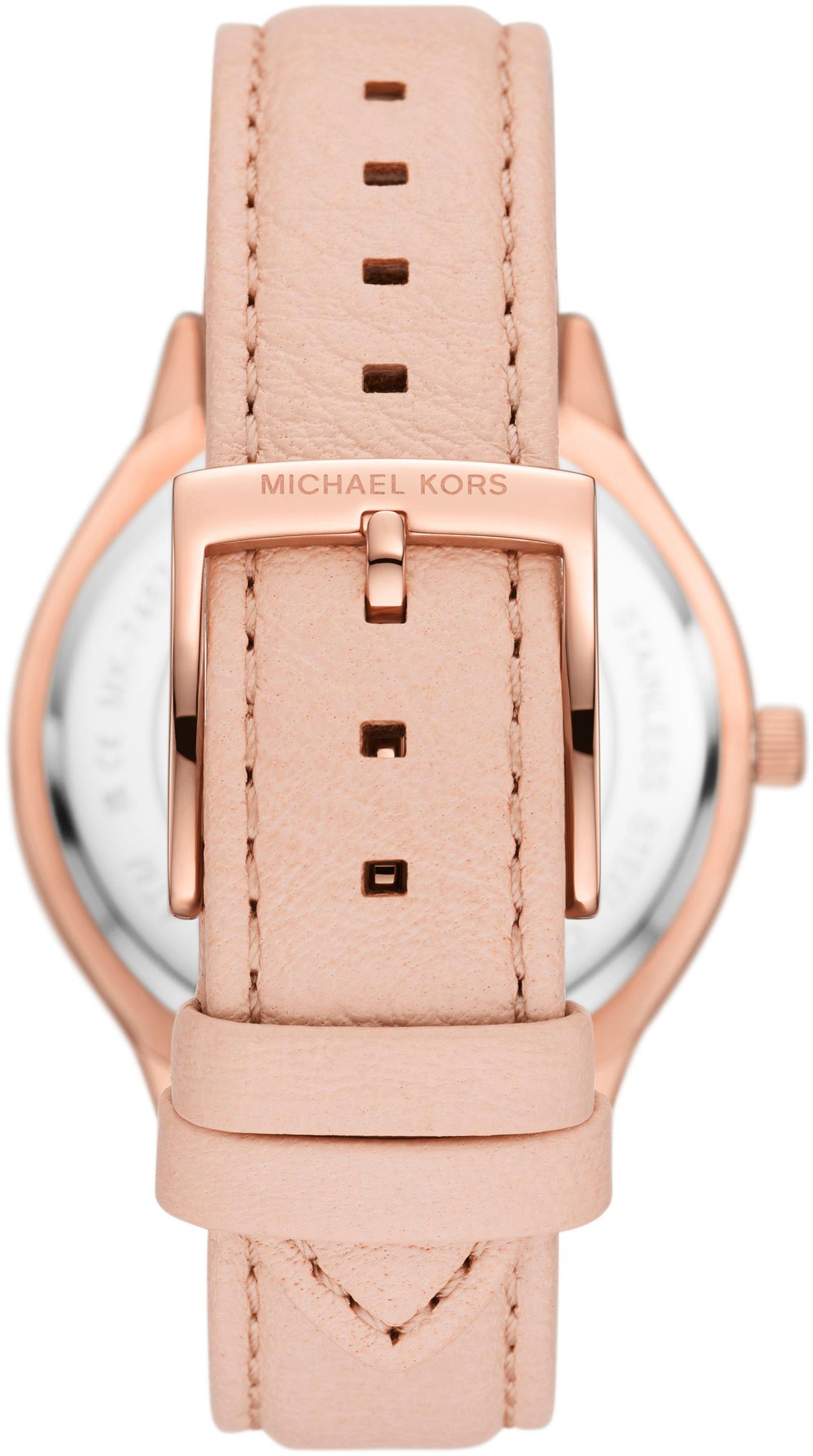 MICHAEL KORS Quarzuhr »SLIM RUNWAY«, Armbanduhr, Damenuhr, Lederarmband, analog