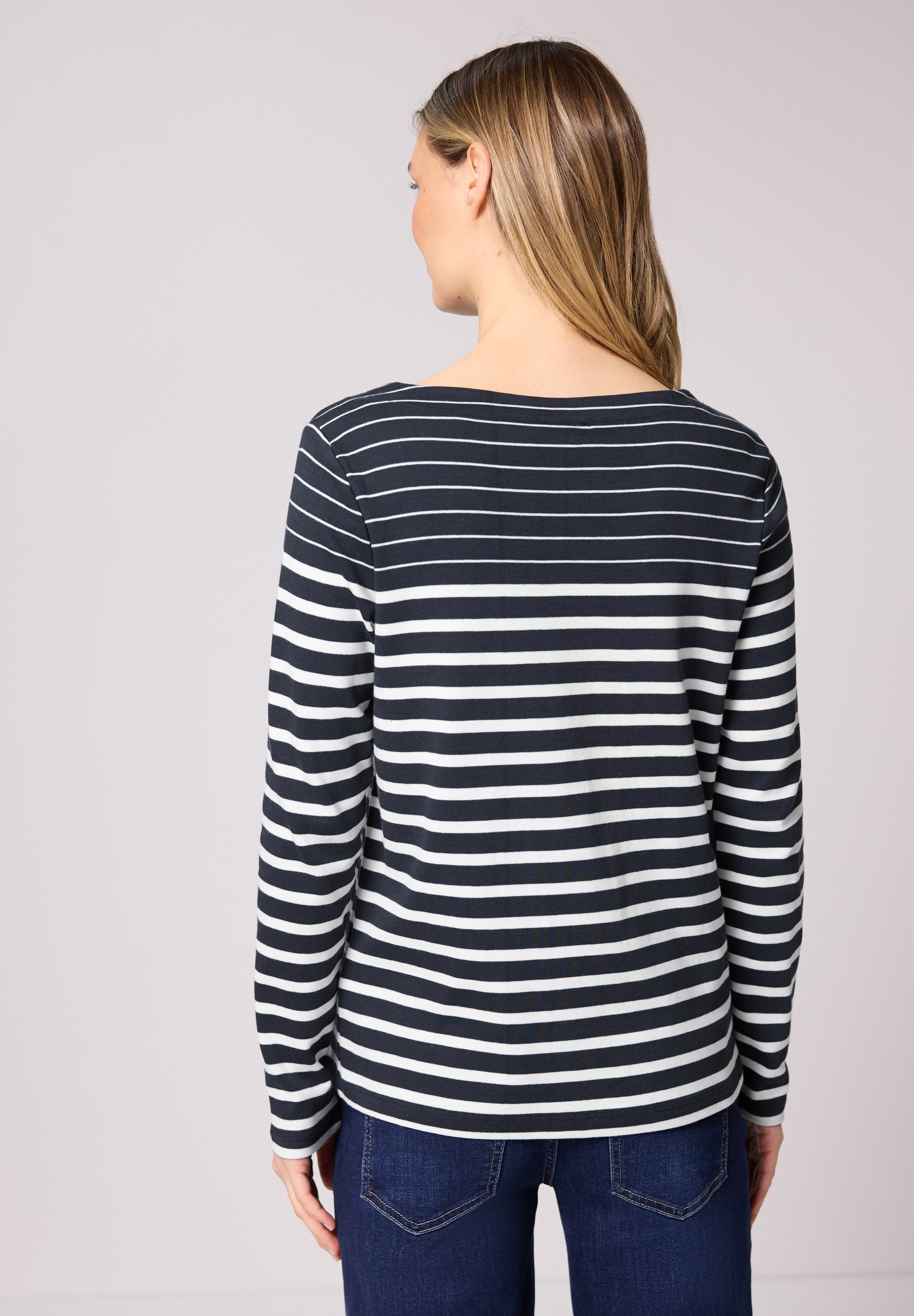 STREET ONE 3/4-Arm-Shirt aus reiner Baumwolle