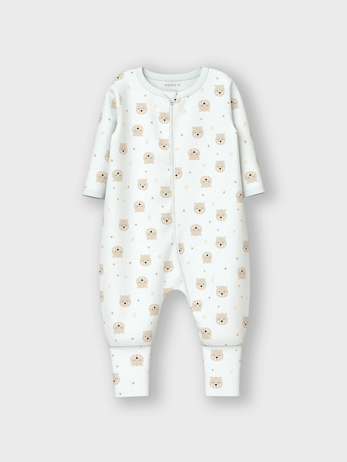 Name It Schlafoverall »NBNNIGHTSUIT 2P ZIP FF OXFORD BEAR NOOS«, (Packung, 2 tlg.)