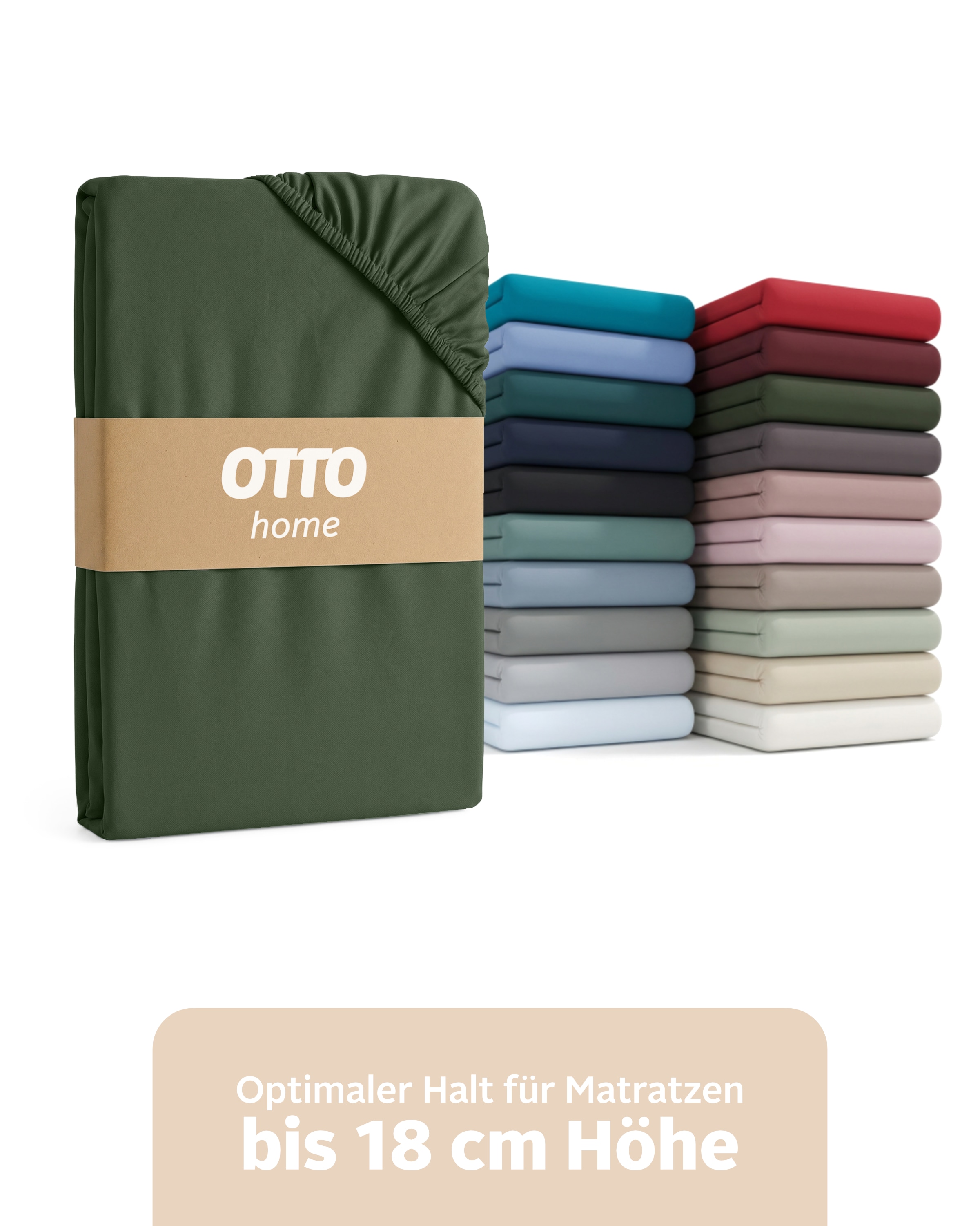 OTTO home "PHYSALIS in BASIC und PREMIUM Qualität, 100% Baumwolle" für Matratzen bis 18 cm Höhe, Bettlaken, Spannbetttuch, pflegeleicht