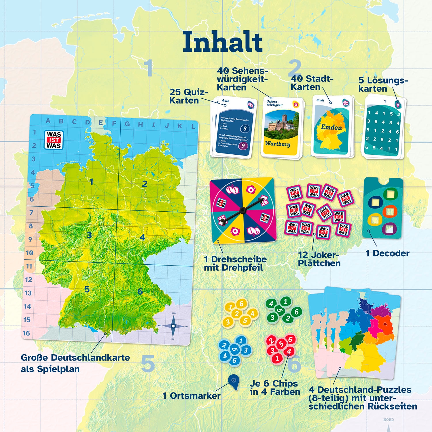 Kosmos Spiel »WAS IST WAS Entdecke Deutschland« Made in Germany