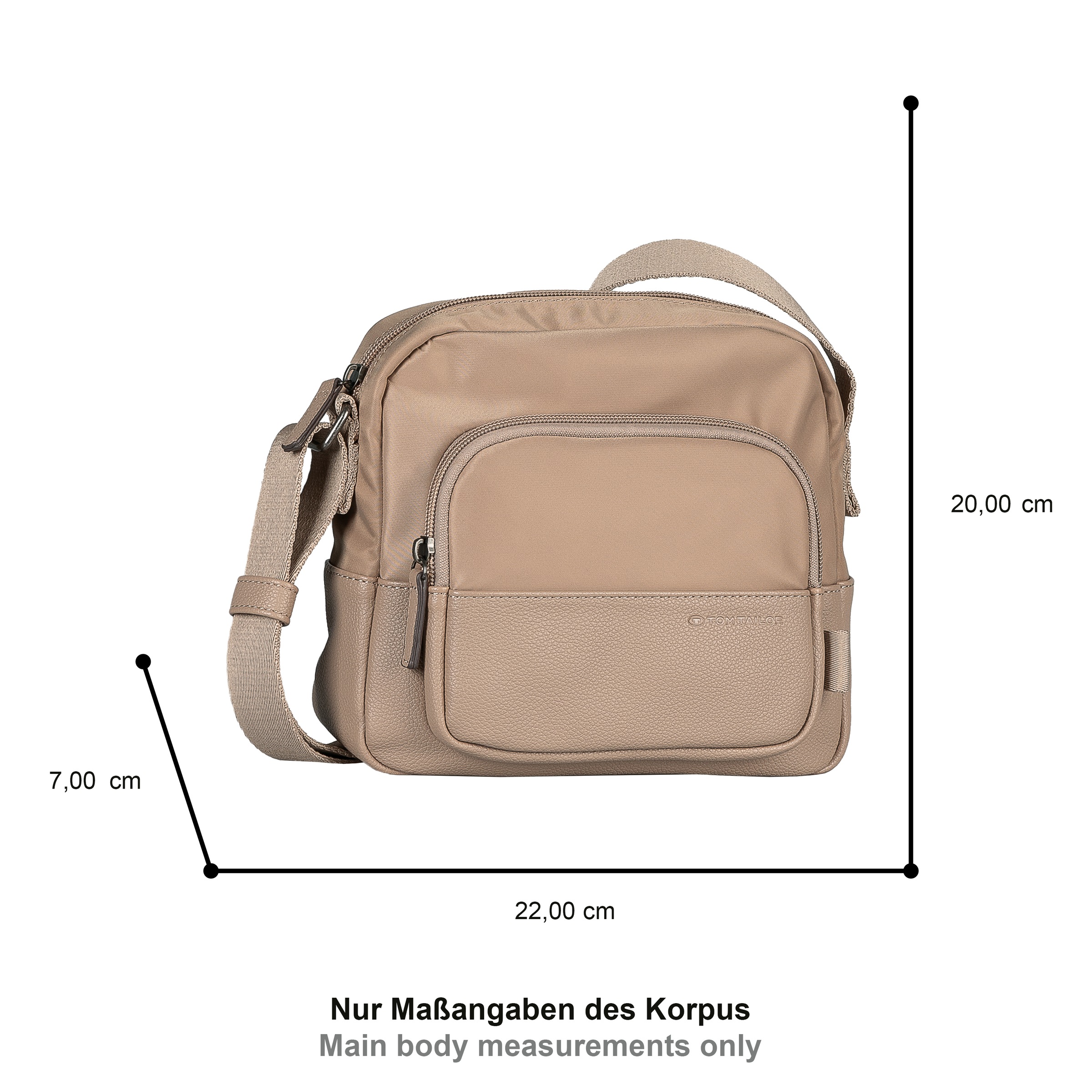 TOM TAILOR Umhängetasche "Viene" fein genarbtes Lederimitat trifft auf leic günstig online kaufen