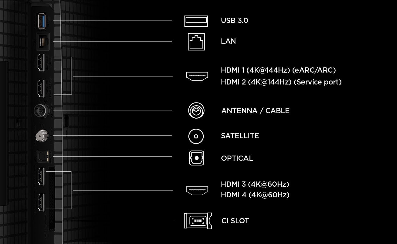 TCL Mini-LED-Fernseher »55T8D« 139 cm/55 ″ Smart-TV QD-Mini LED, AiPQ Pro Prozessor, 144Hz, ONKYO 2.1, Apple AirPlay 2