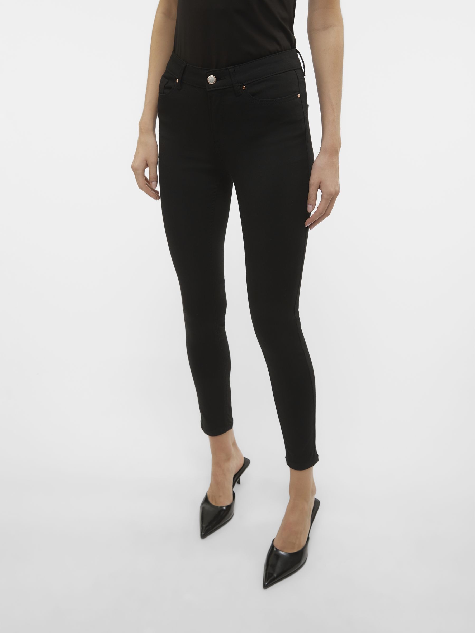 Vero Moda Skinny-fit-Jeans "VMFLASH MR SKINNY JEANS LI140 GA NOOS" Baumwoll günstig online kaufen