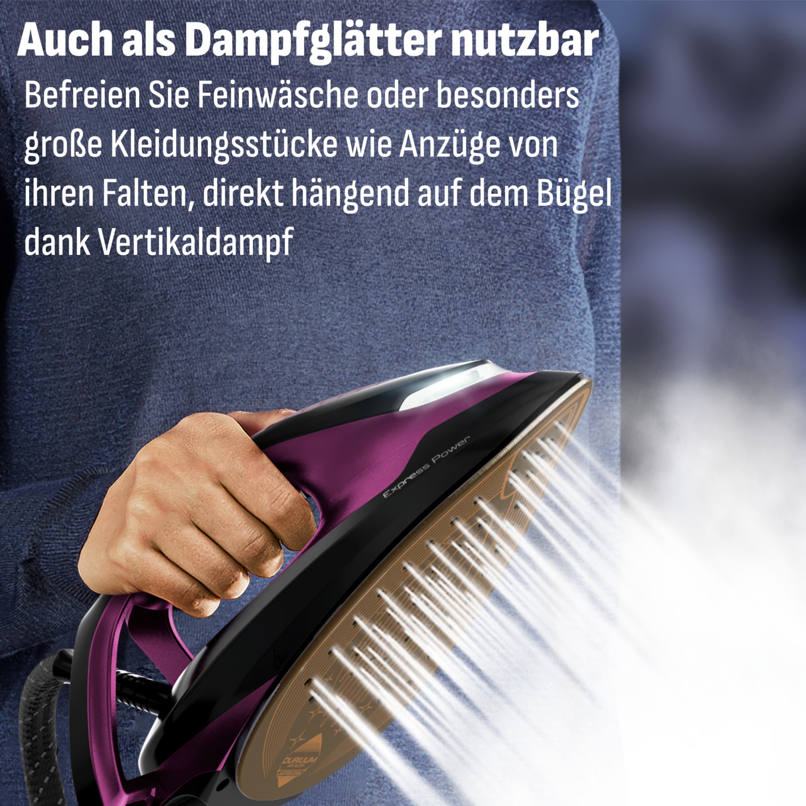 Tefal Dampfbügelstation »SV8152 Express Vision« 1.800 ml Wassertank 480 g/Min. extra Dampfstoß, für alle Textilien, LED an der Spitze