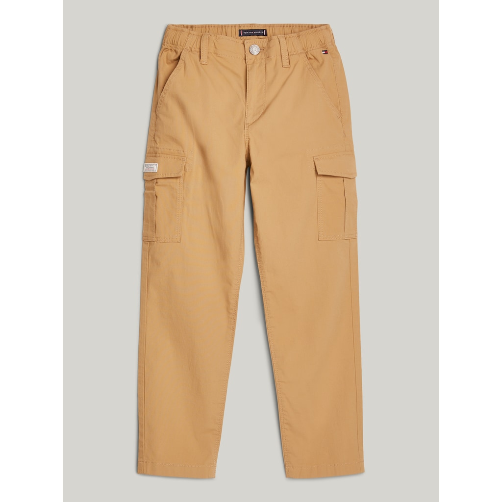 Tommy Hilfiger Webhose »CARGO WOVEN PANTS«, Kinder bis 16 Jahre, Cargotaschen, elastischer Taillenbund