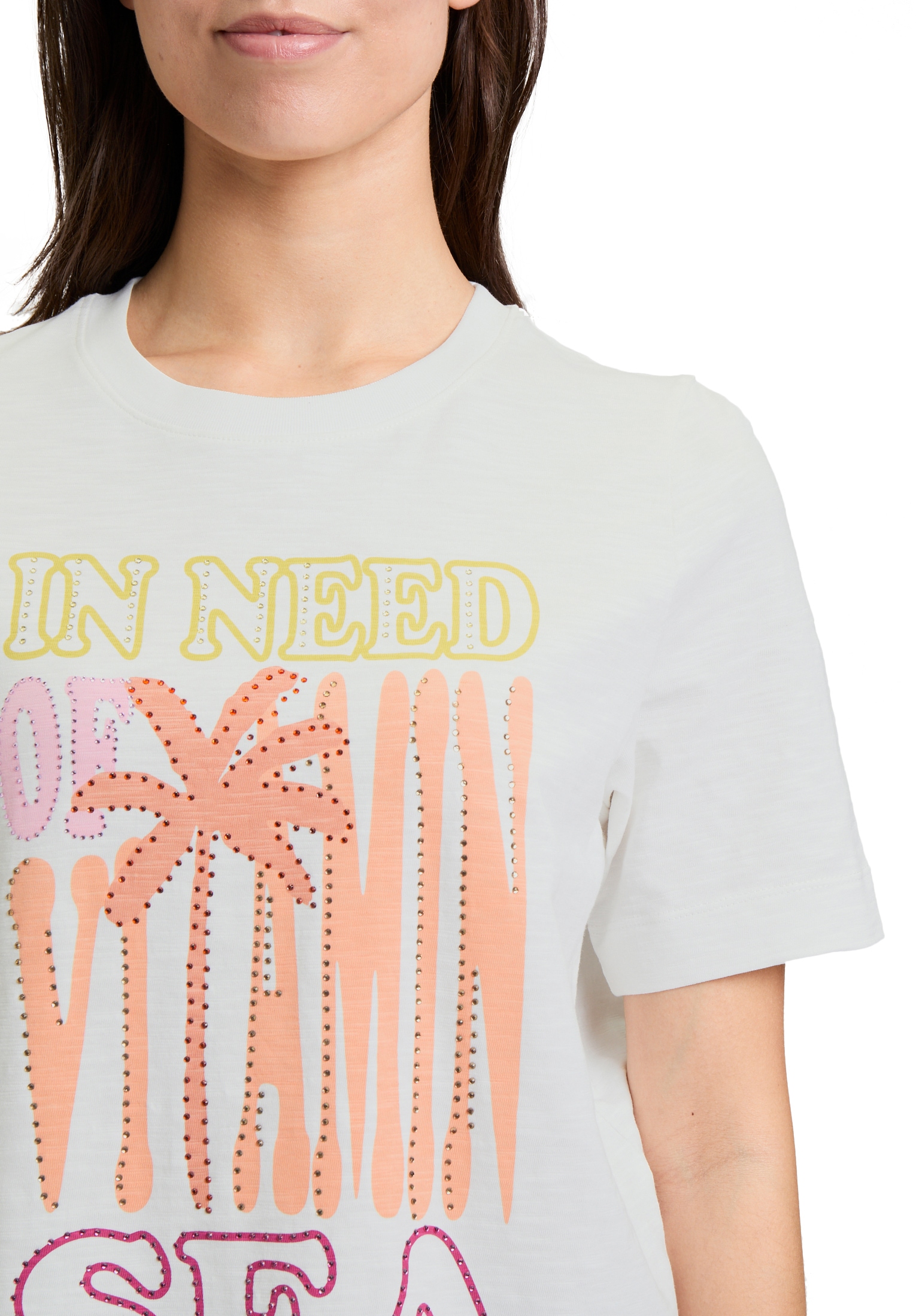 Cartoon Kurzarmshirt »Cartoon Printshirt mit Rundhalsausschnitt«, (1 tlg.), Hotfix