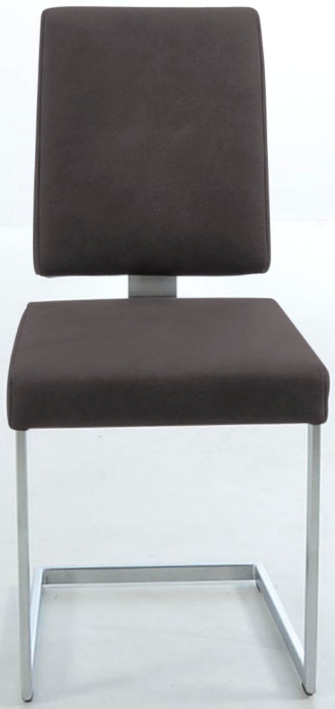 Thumbnail - K+W Komfort & Wohnen Freischwinger, Microfaser Struktur 755, stabiles Hochkantgestell, in Leder oder Microfaser