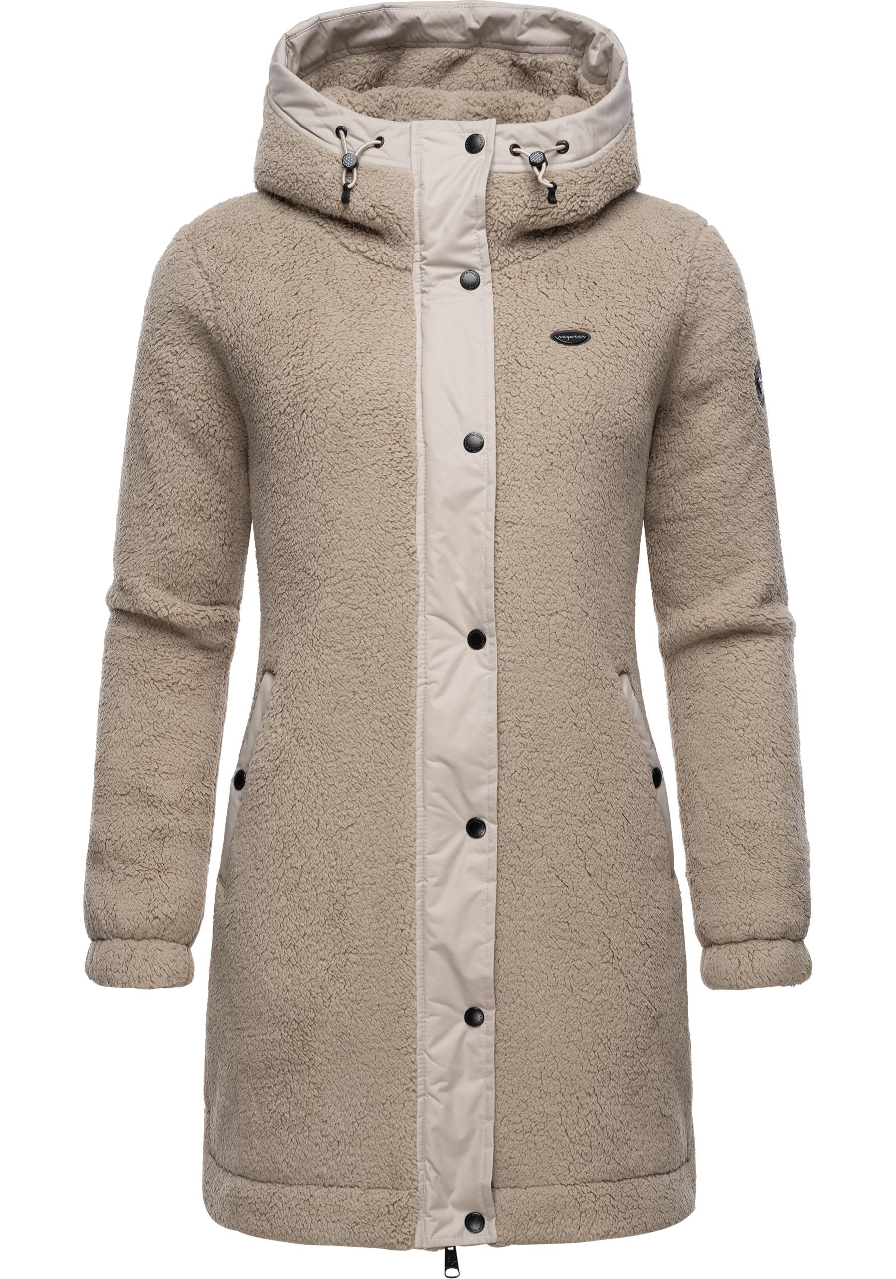 Ragwear Outdoorjacke "Cousy", mit Kapuze, flauschige Übergangsjacke mit Teddyfell und Kapuze