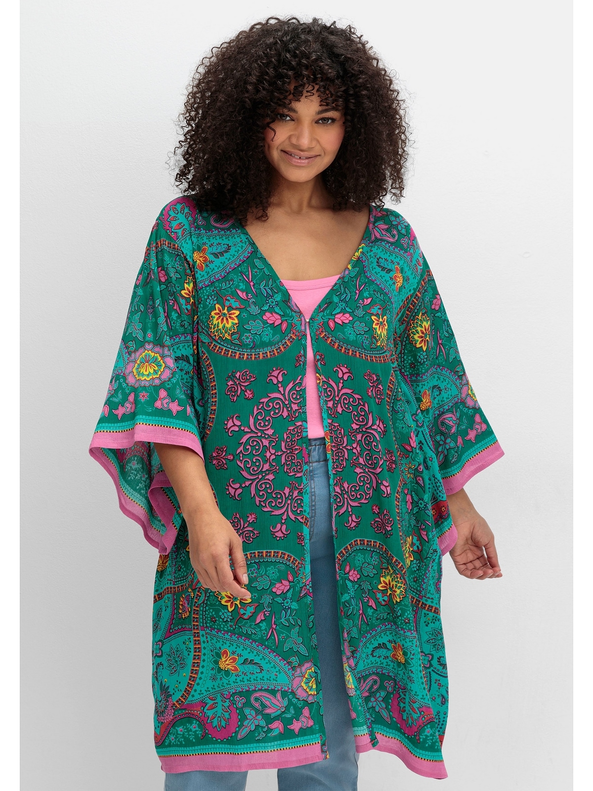 sheego by Joe Browns Longbluse "Große Größen", mit Ornament- und Bordürenpr günstig online kaufen