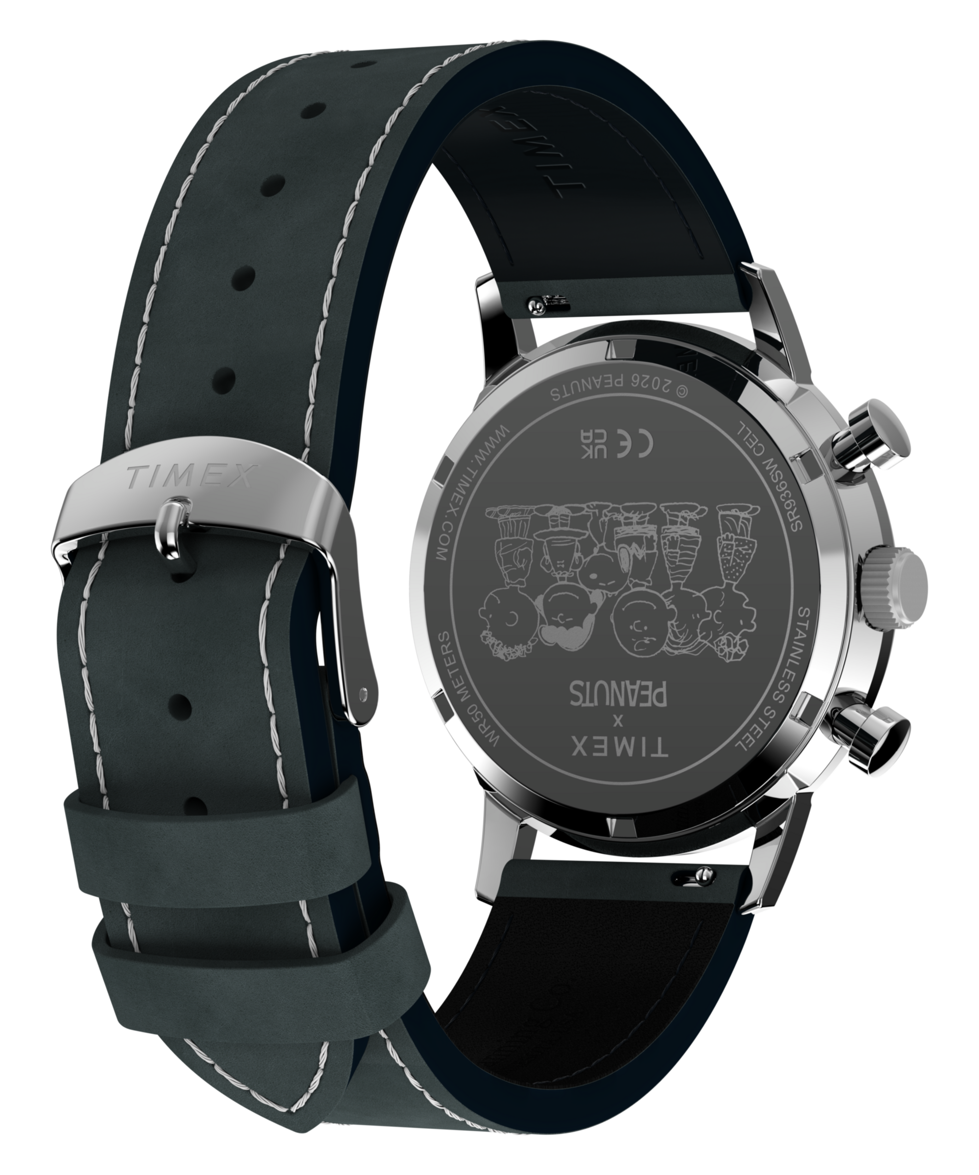 Timex Chronograph »Peanuts Marlin Racing« Quarzuhr, Armbanduhr, Herrenuhr, Lederarmband, analog