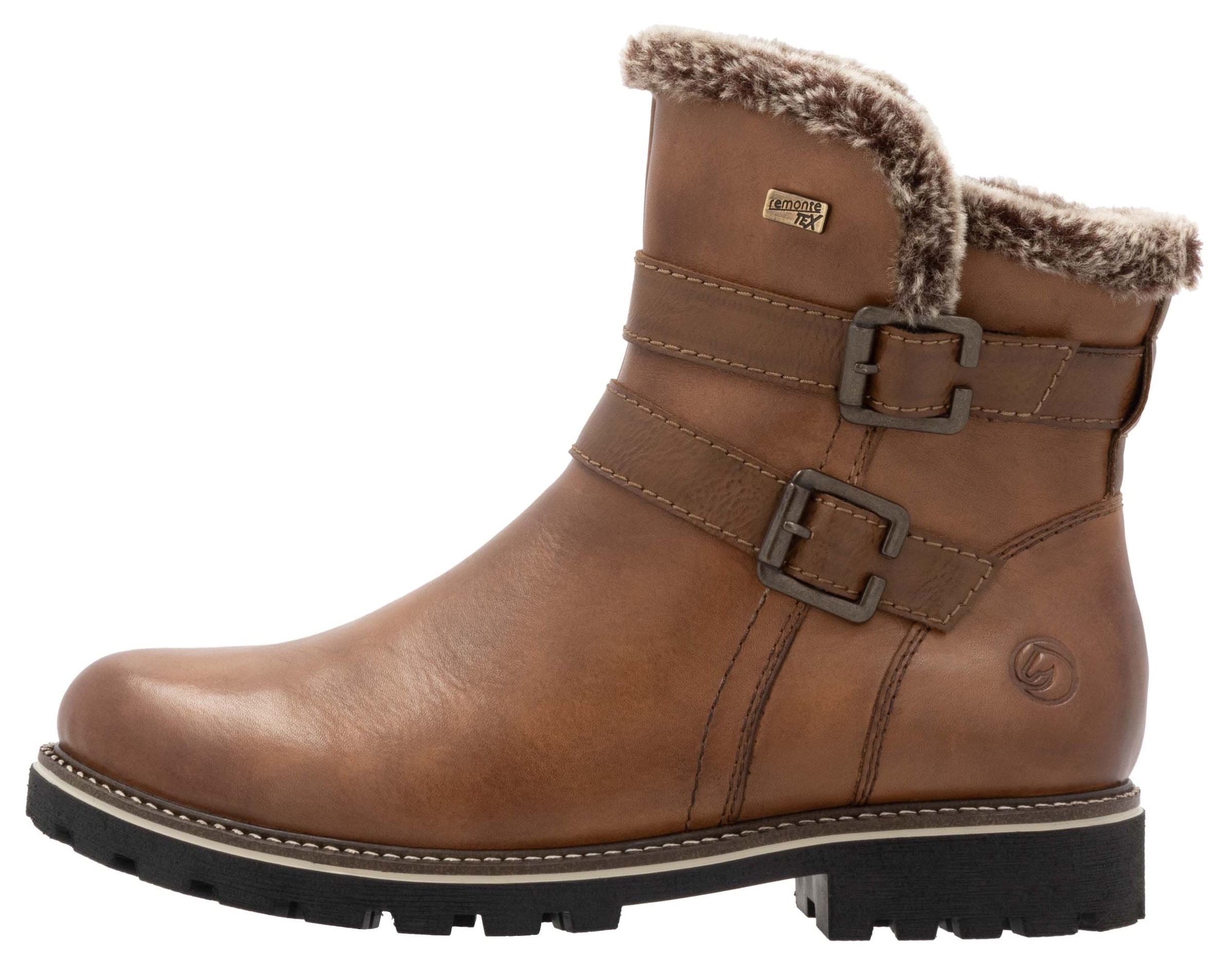 Remonte Winterboots, Blockabsatz, Winterstiefelette, Outdorrschuh mit TEX-Membran