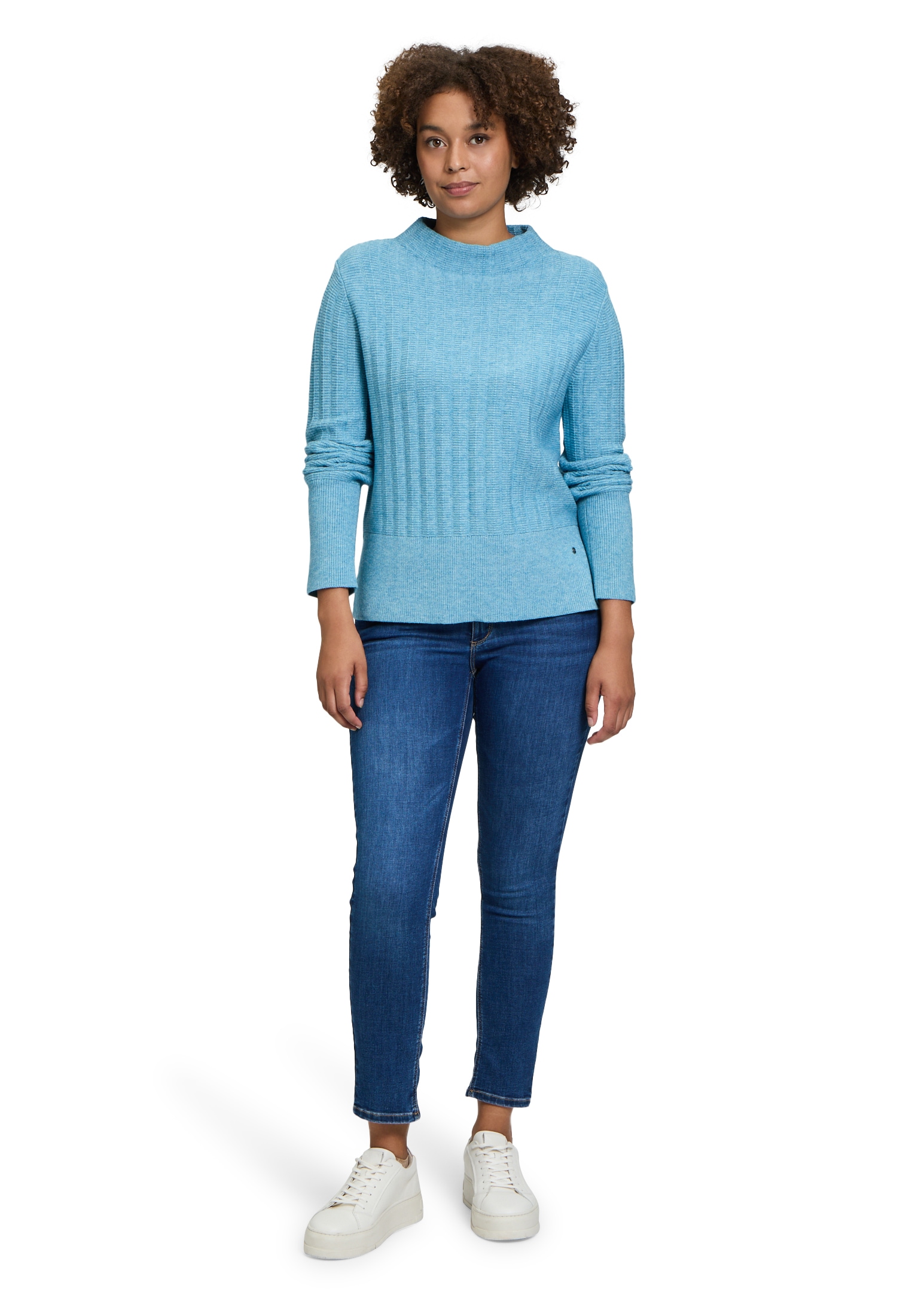 Betty&Co Strickpullover »Betty & Co Strickpullover mit Struktur«, (1 tlg.), Kragen