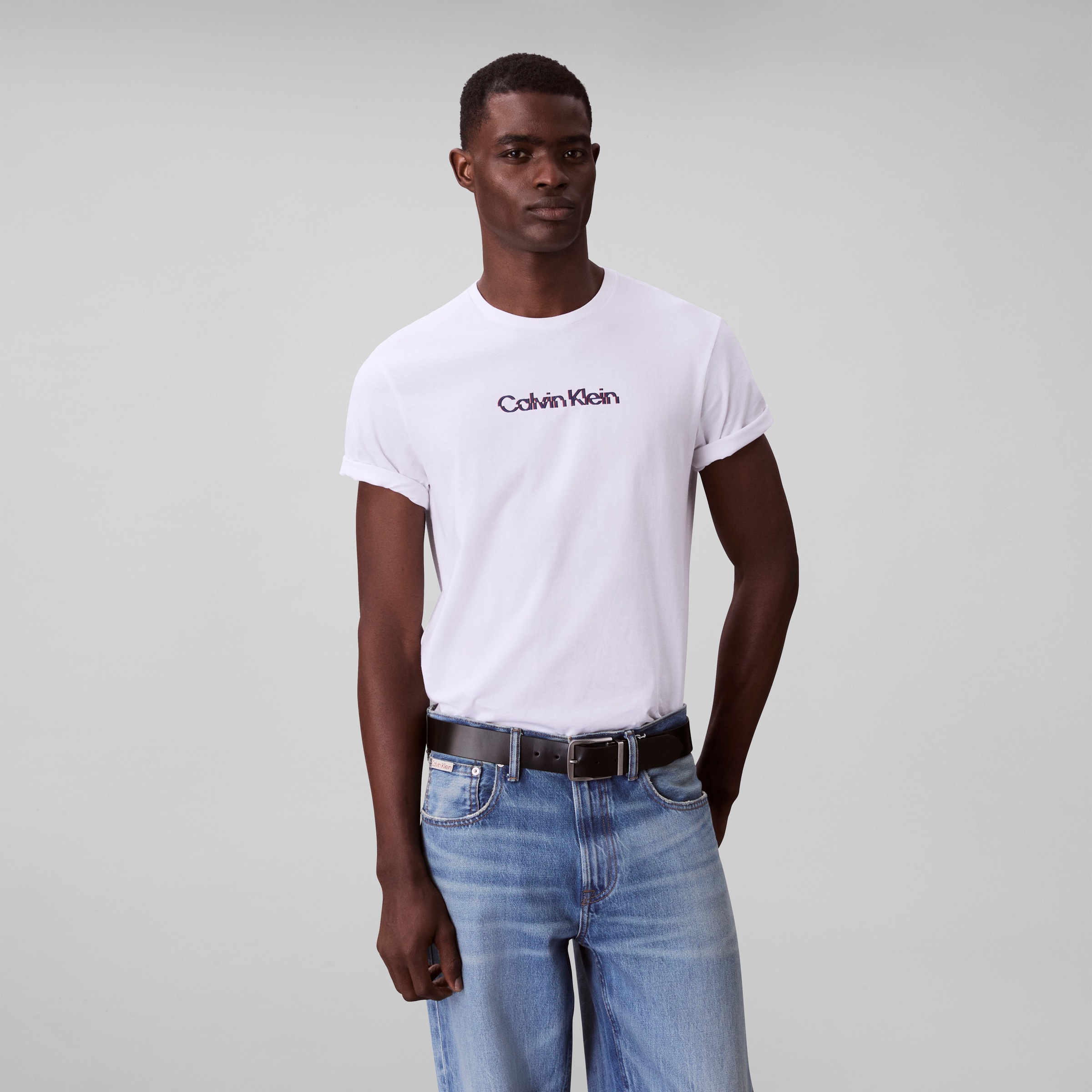Calvin Klein Jeans T-Shirt "SS GLITCHED LOGO EU CLASSIC TEE", Mit Rundhalsa günstig online kaufen