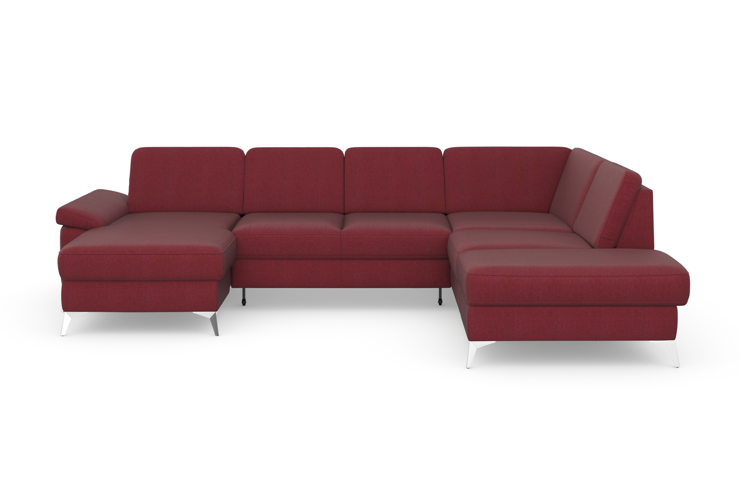 sit&more Wohnlandschaft »Padua U-Form«, inklusive Sitztiefenverstellung, Armteilfunktion und Federkern