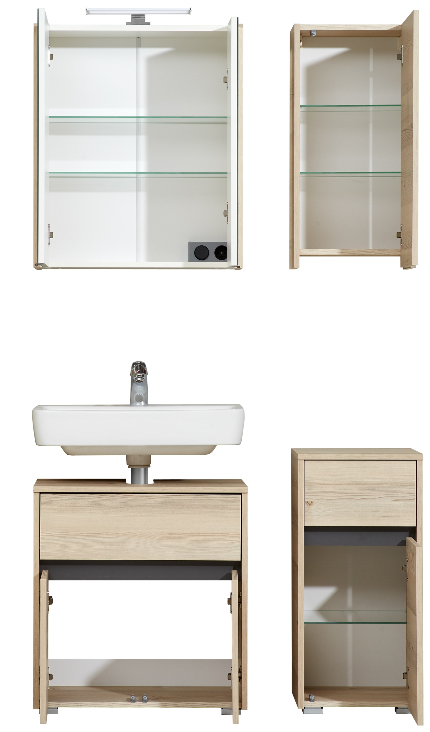 Saphir Badmöbel-Set »Quickset 393«, (Komplett-Set, 4 St.)
