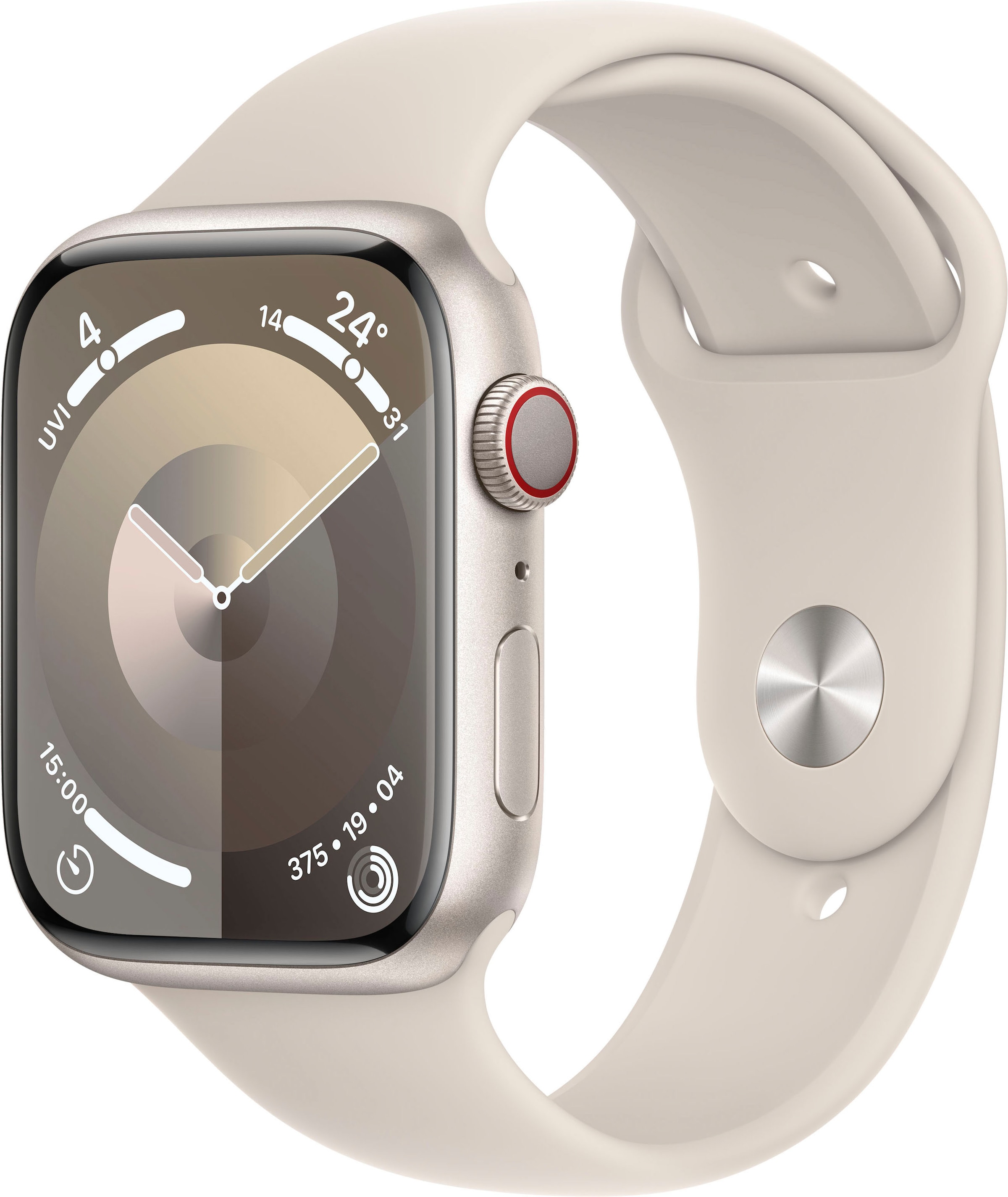 Smartwatch »Watch Series 9 GPS + Cellular 45mm Aluminium S/M«, (Watch OS 10 Sport Band)