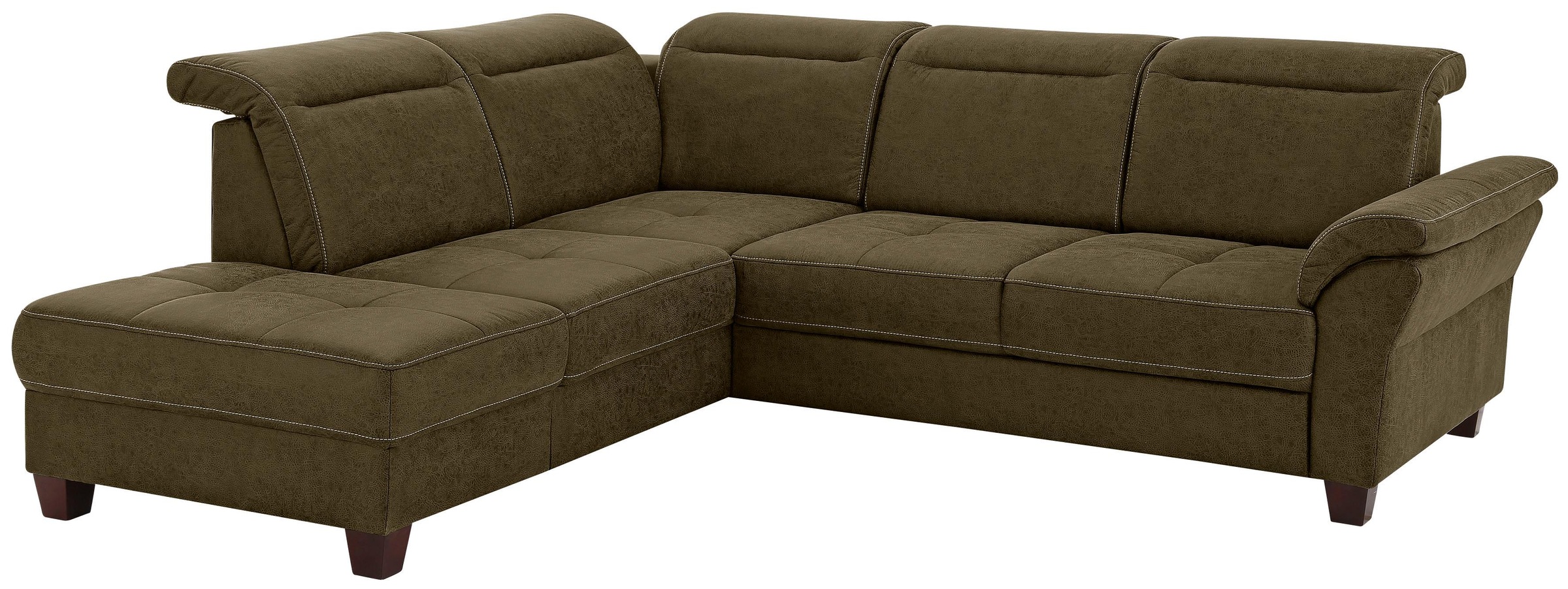 OTTO home Ecksofa "Solvei L-Form" wahlweise auch mit Kopfteilverstellung und Schlaffunktion, Federkern
