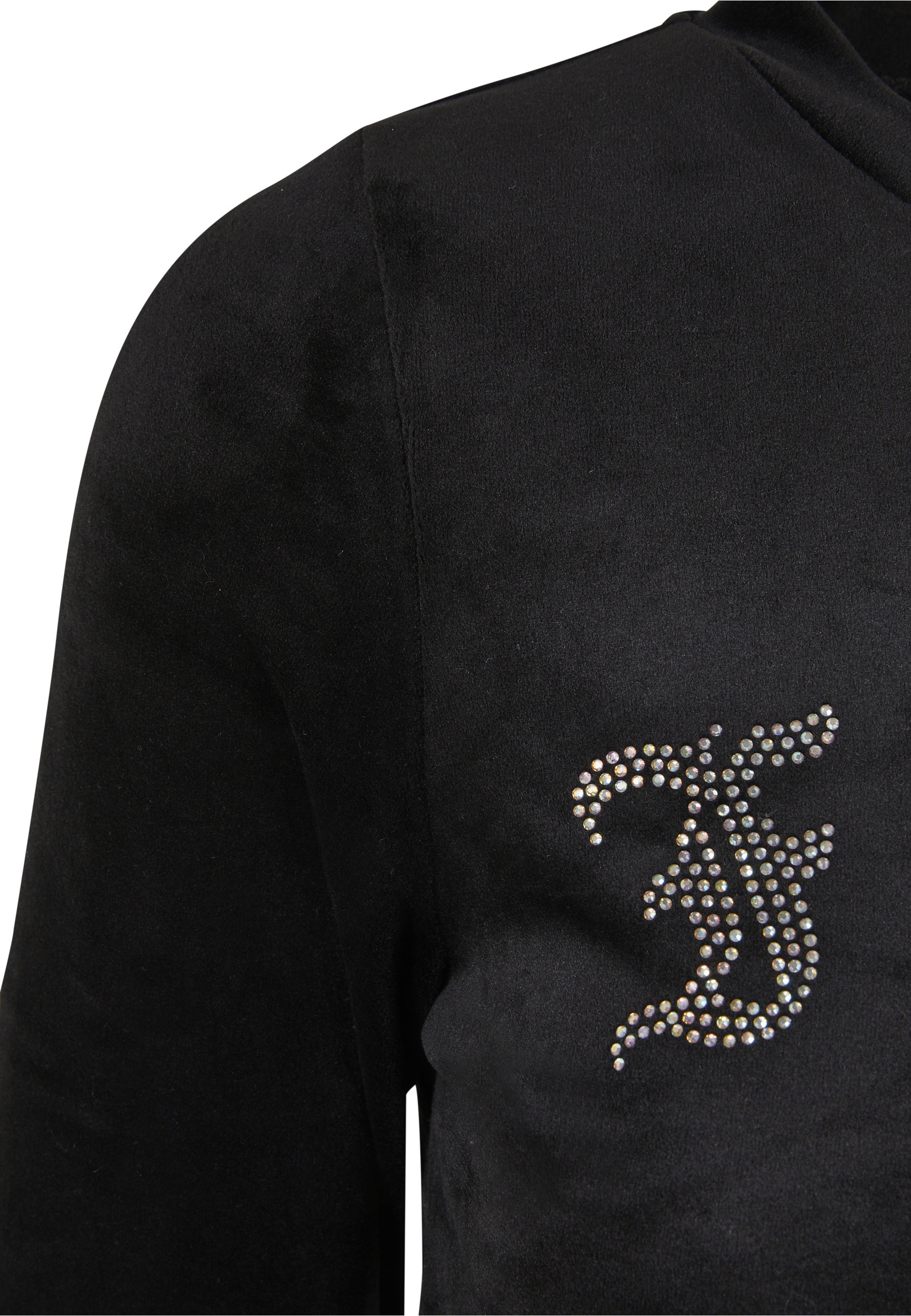 Fubu Longsleeve »Fubu Damen FW224-018-1 Old English Rhinestone Velours LS black« 1 Stk.