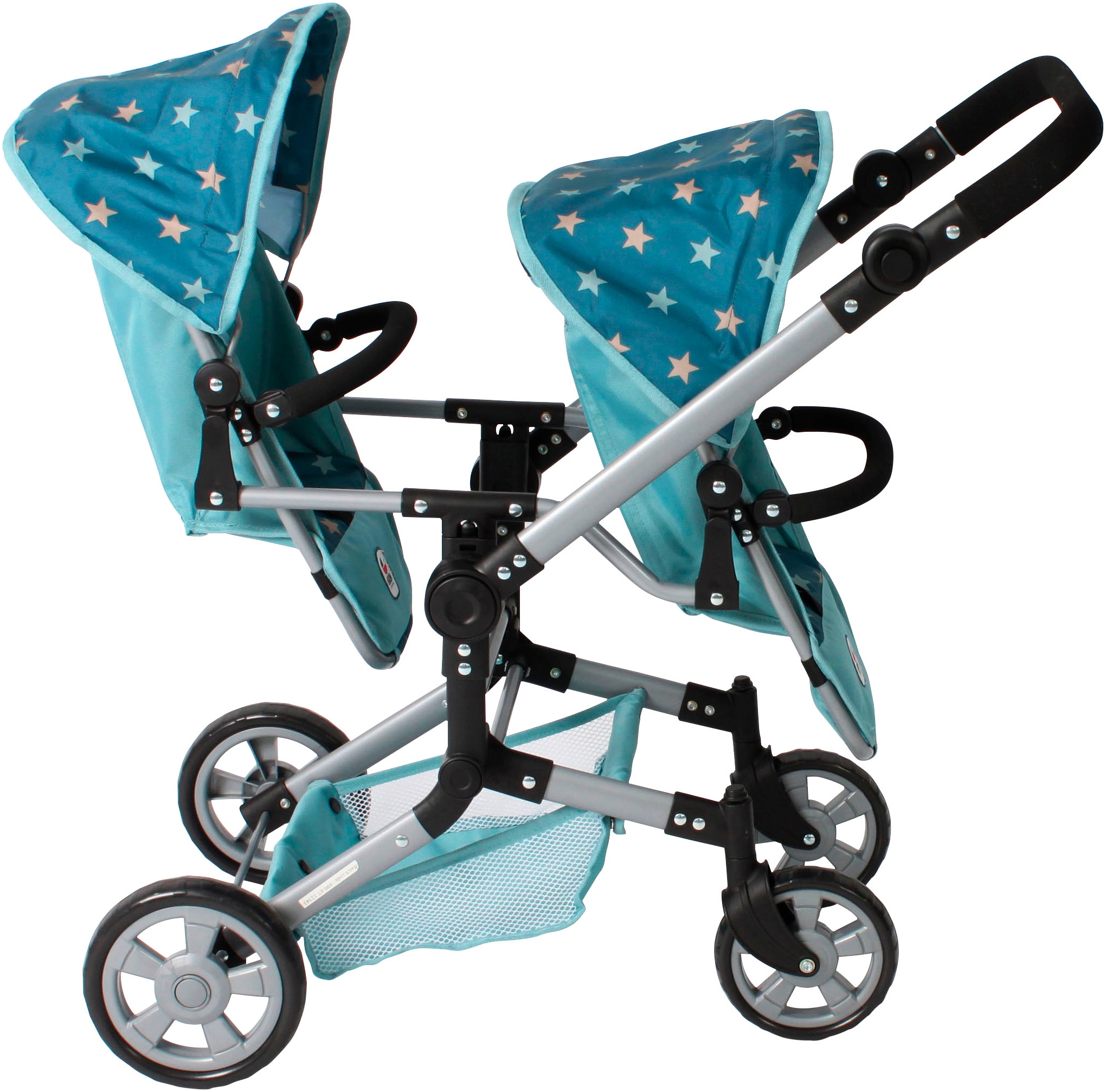 CHIC2000 Puppen-Zwillingsbuggy »Linus Duo«, mit zwei abnehmbaren, bis in Liegeposition verstellbaren Sportsitzen