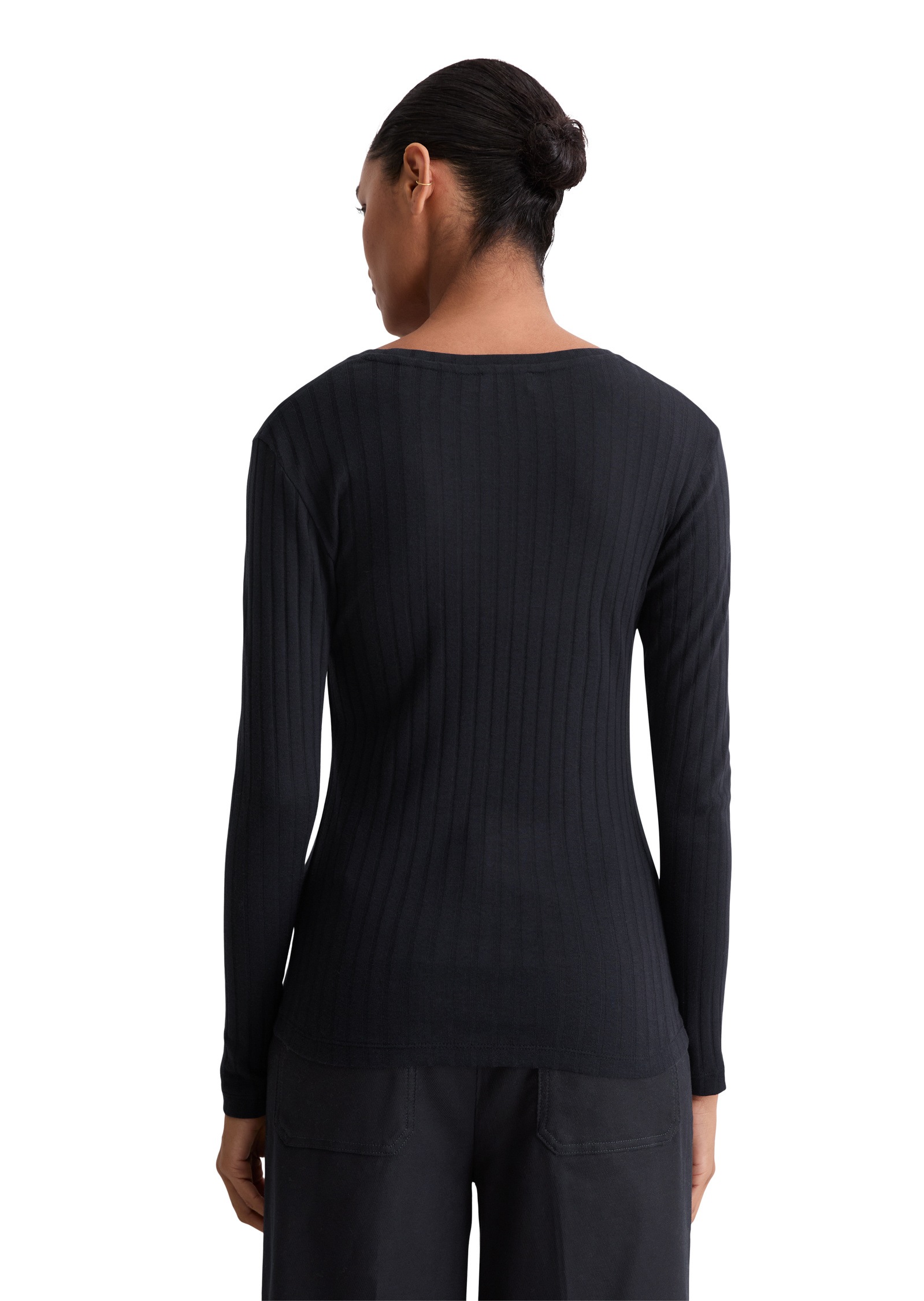 Thumbnail - Marc OPolo Langarmshirt "aus Organic-Cotton-Modal-Mix"