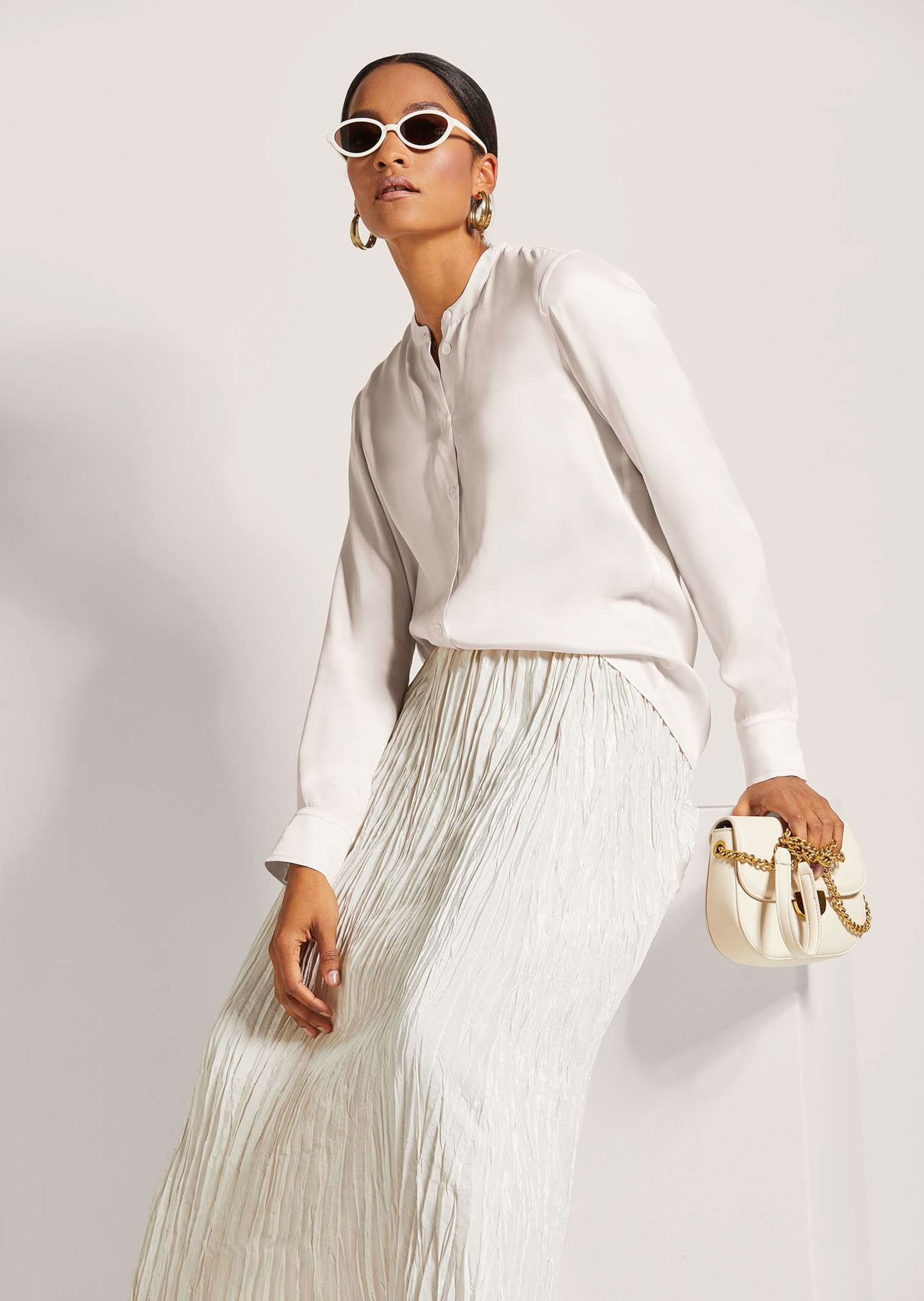 MADELEINE Langarmbluse »Bluse Rundhals-Bluse«