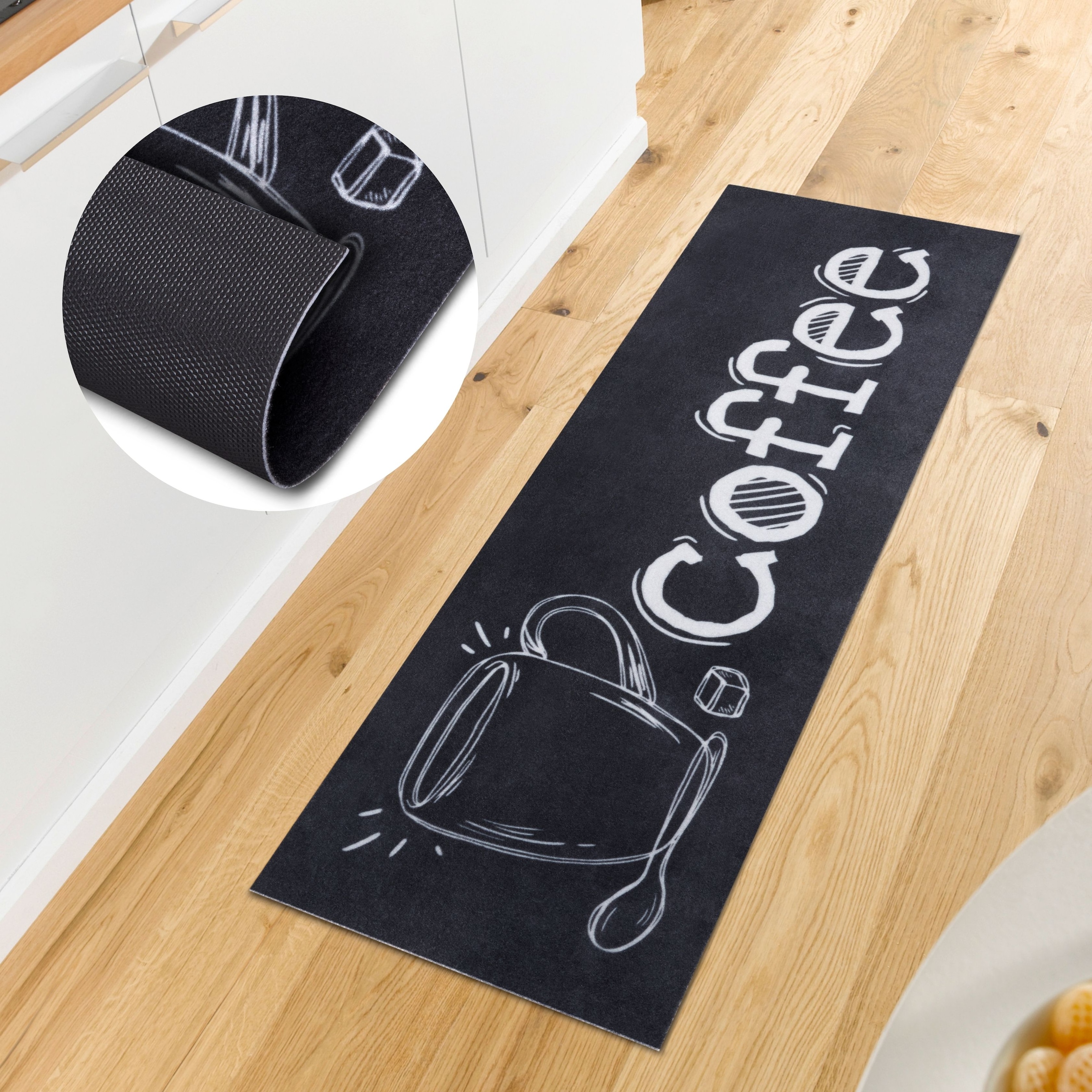 HANSE Home Küchenläufer "Cup Of Coffee" rechteckig 3 mm Höhe Läufer, Rutsch günstig online kaufen