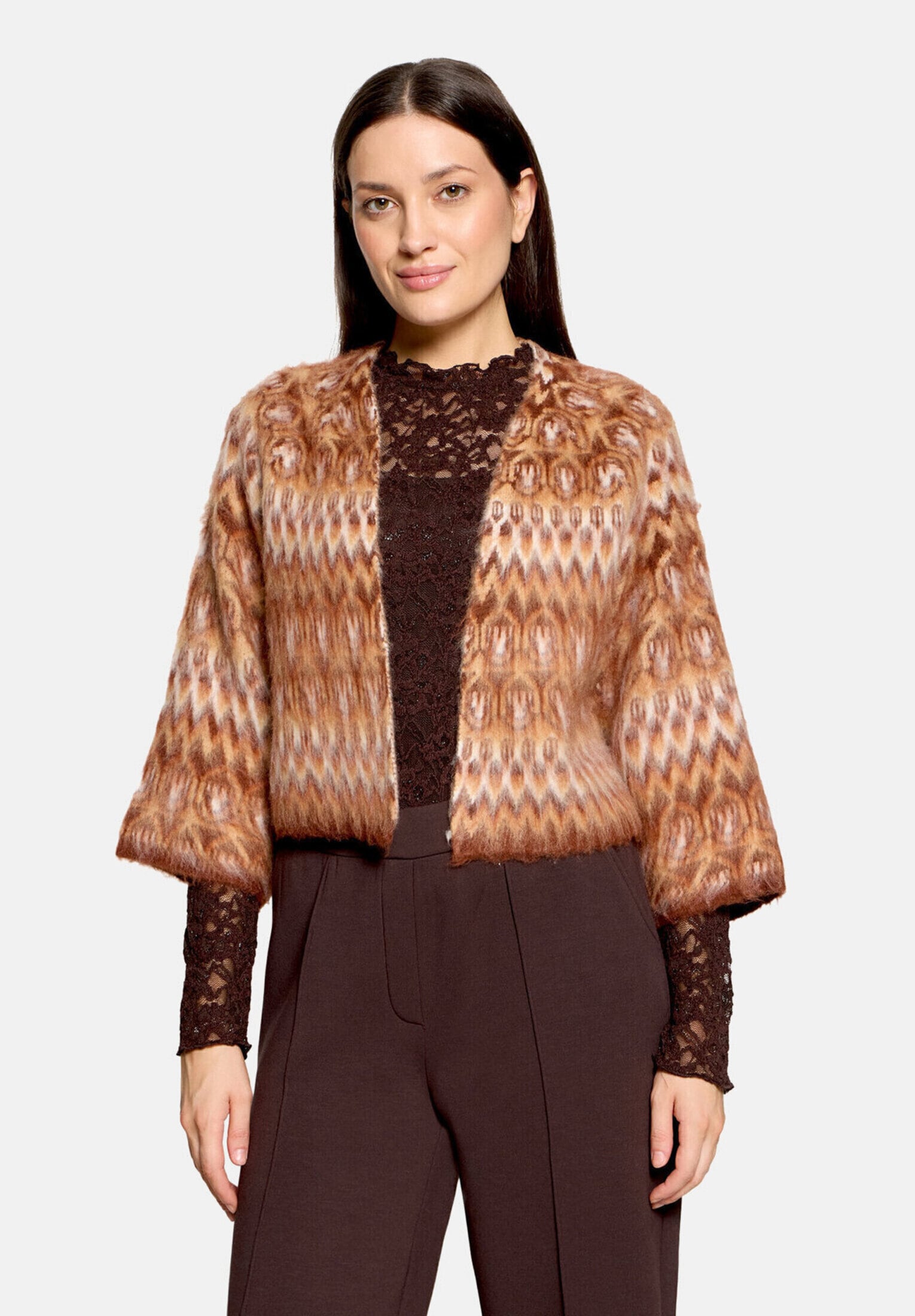 Cartoon Strickjacke »Damen mit Jacquard« 1