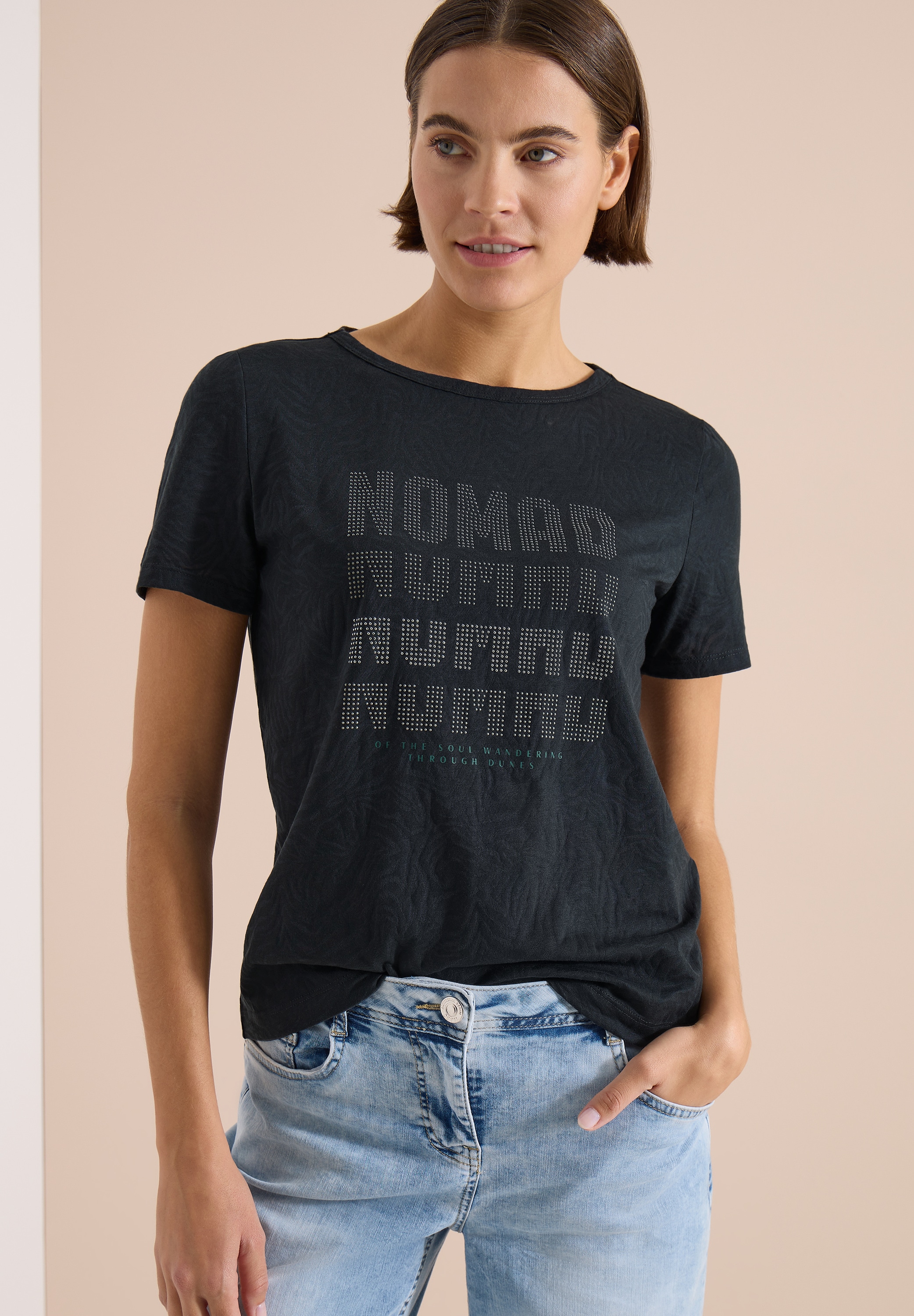 Cecil Rundhalsshirt mit Zebramuster