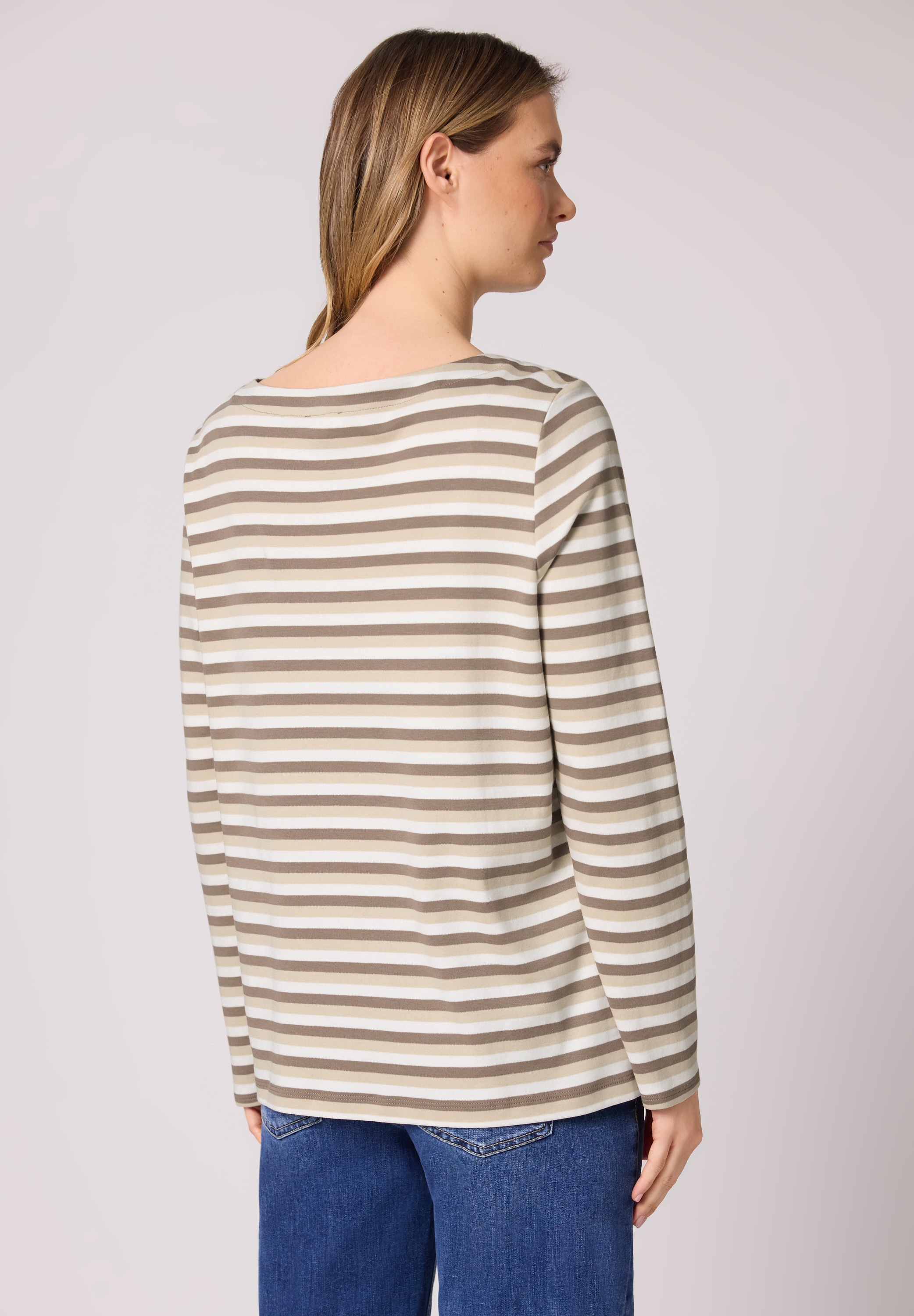 STREET ONE Langarmshirt mit U-Boot-Ausschnitt
