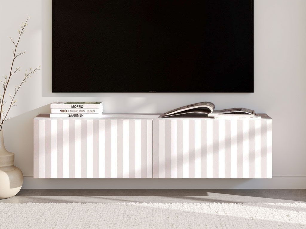 Home affaire Lowboard "Antibes TV-Lowboard, Breite 192/154/128 cm, TV-Schrank" TV-Kommode, 3D-Fronten, Push-To-Open-Funktion, Wandmonatage