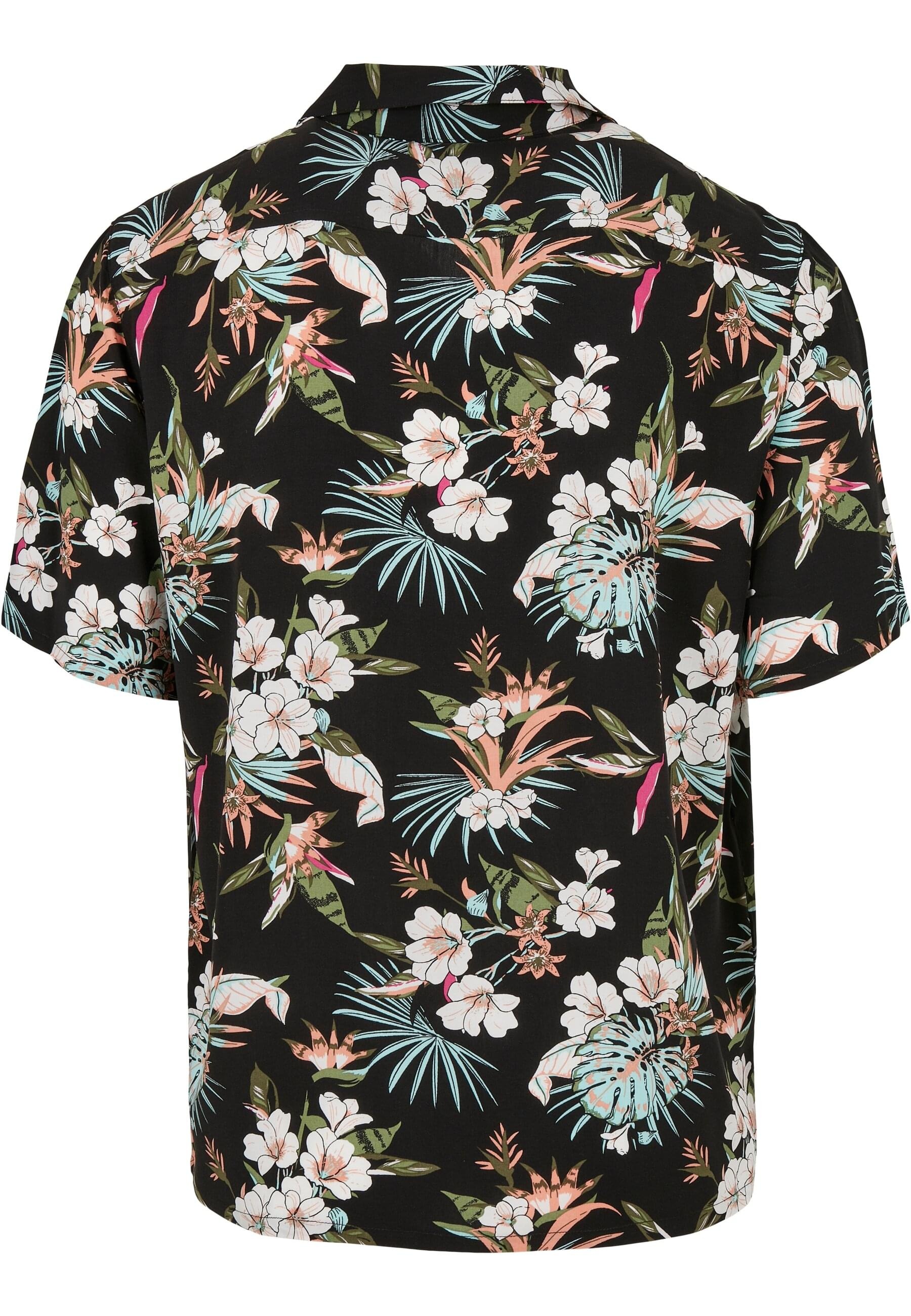 URBAN CLASSICS Kurzarmhemd "Urban Classics Herren Viscose AOP Resort Shirt" günstig online kaufen