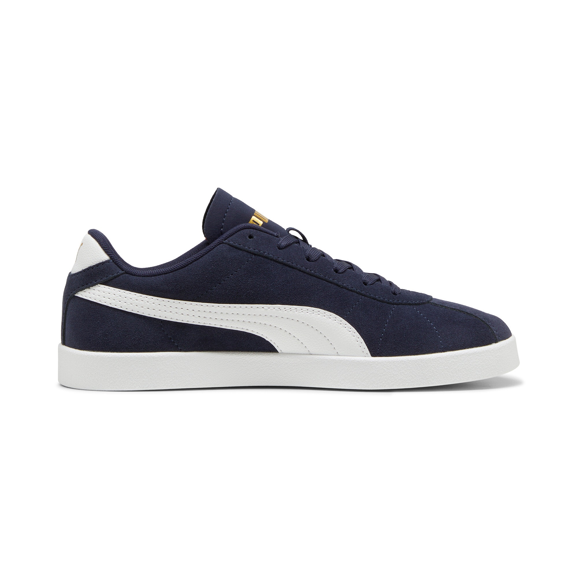 Sneaker PUMA "CLUB II", Damen, Gr. 40, blau (puma navy, puma weiß, puma gold), Leder, unifarben, Schuhe Sneaker, aus Leder, mit Schnürverschluss, mit profiliertem Laufsohlenprofil 5