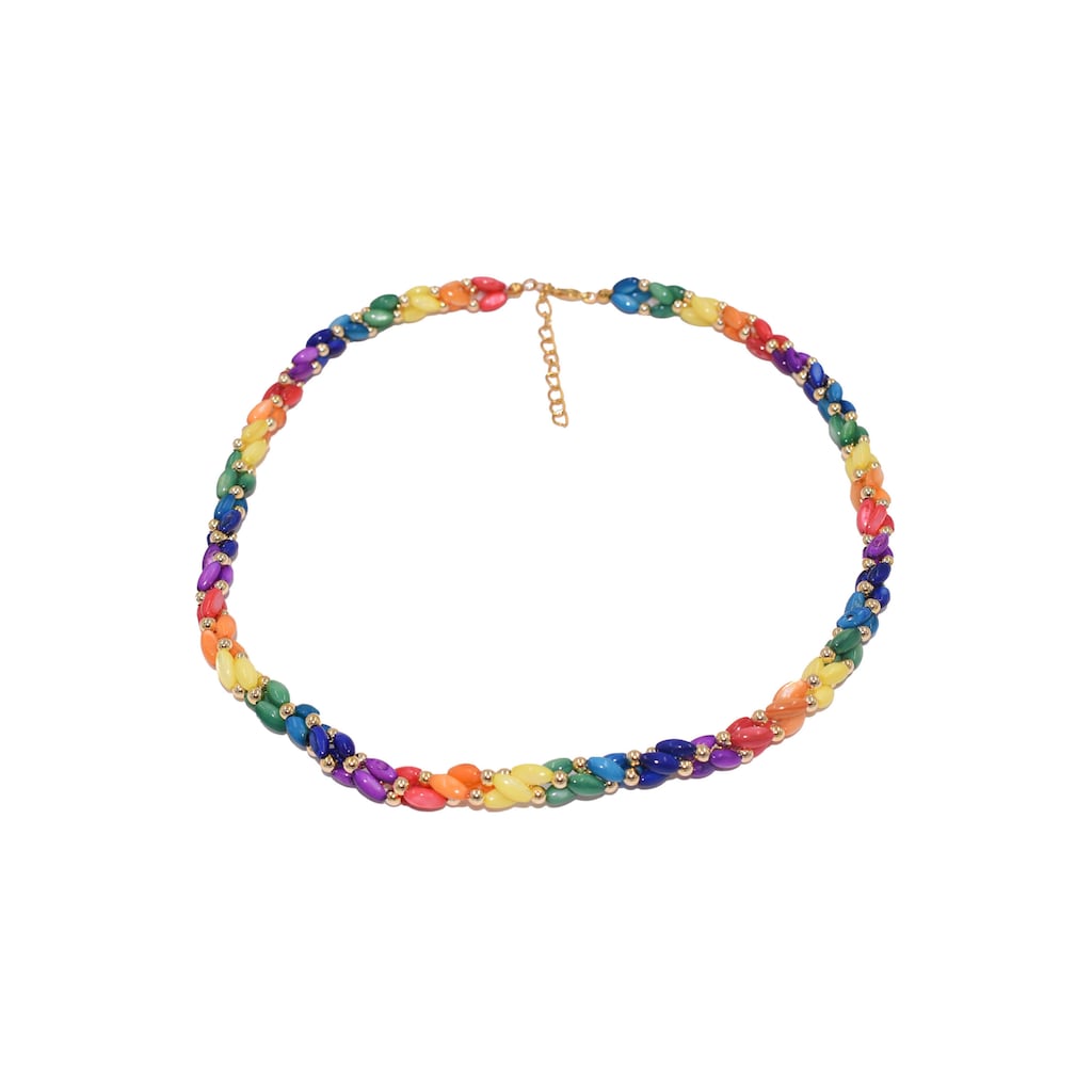Firetti Perlenkette »Perlen« Made in Germany mit Perlmutt in Regenbogenfarben