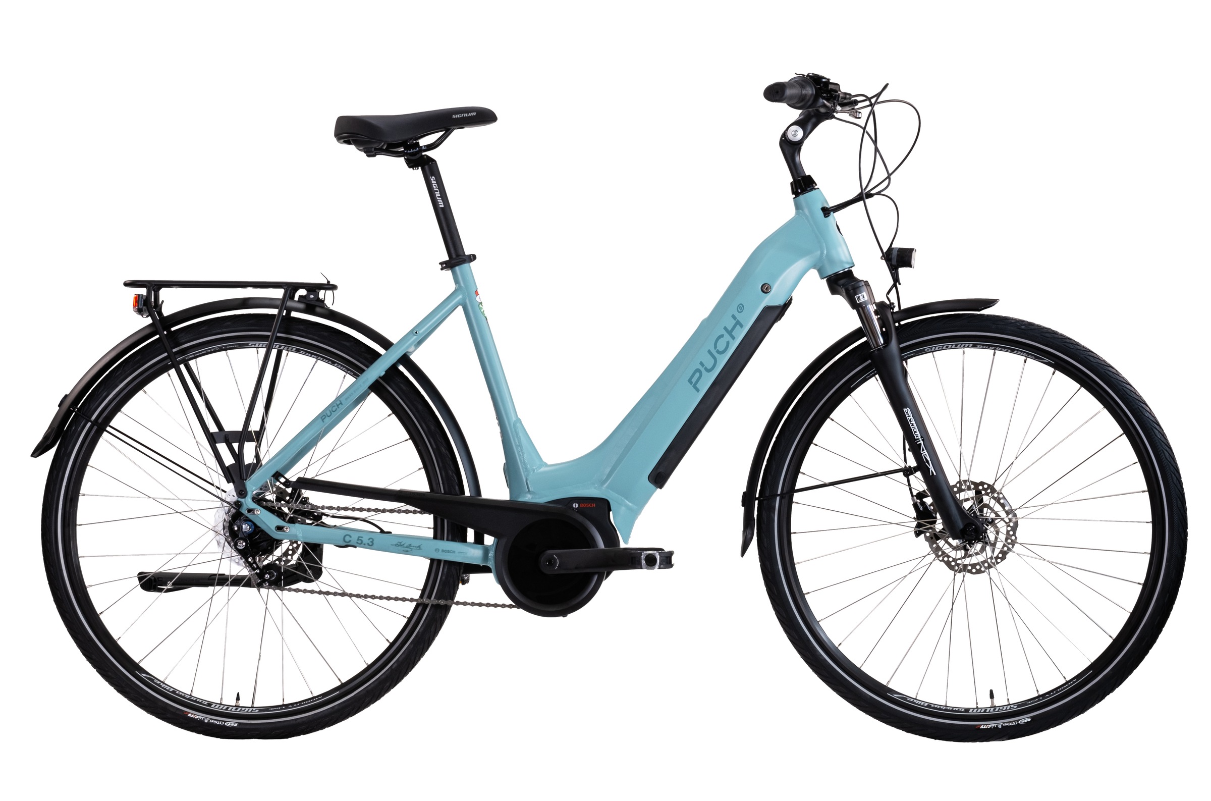 PUCH "PUCH C5.3 NEXUS / BOSCH 500 Wh 28" grün 7-Gänge" 7 Gang Shimano Nexus Schaltwerk Nabenschaltung Mittelmotor 250 W BOSCH PERFORMANCE LINE 36 V/250 W, Mittelmotor