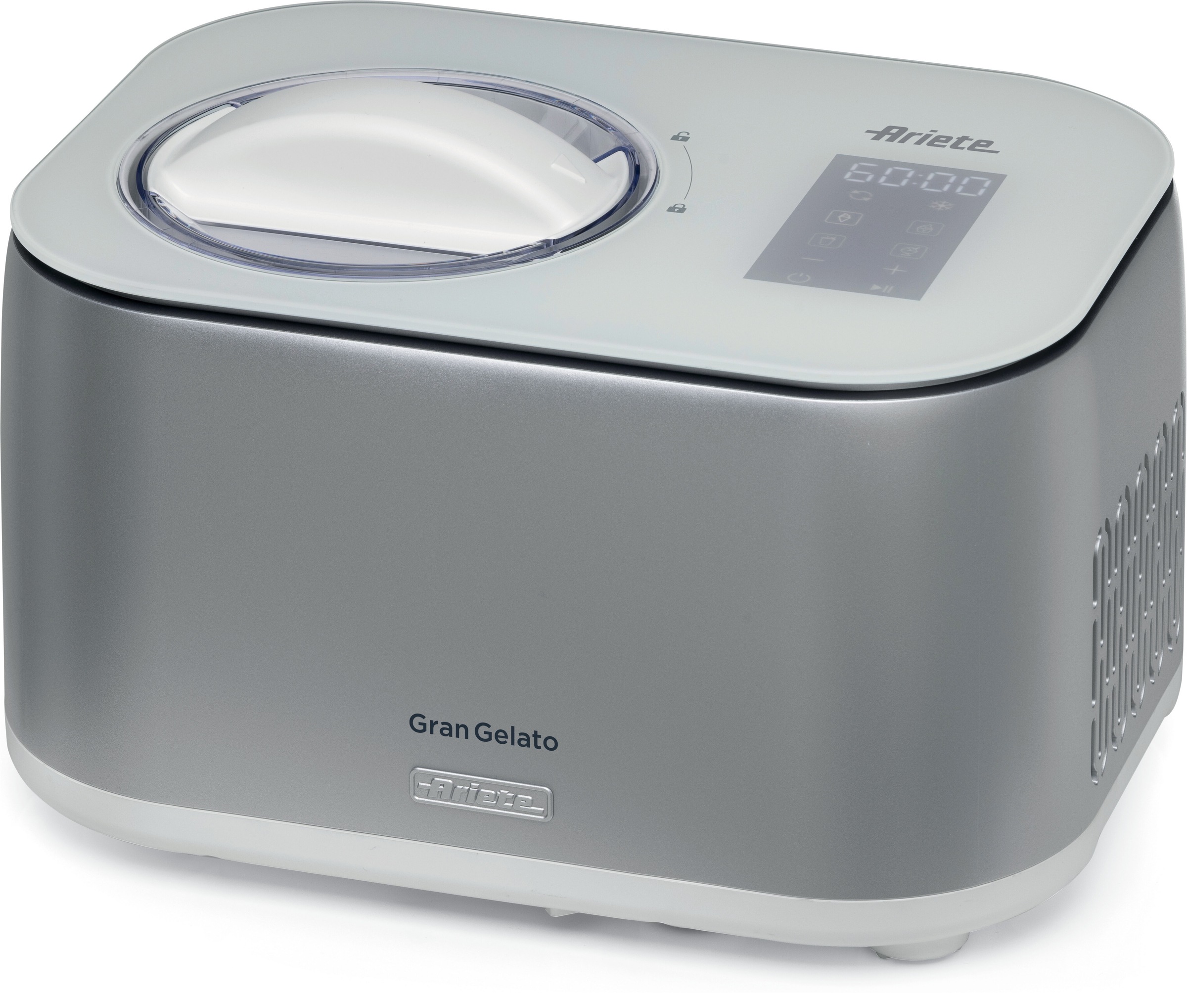 Ariete Eismaschine »Gran Gelato« 1 l 100 W Die integrierte Nachkühlfunktion Hält dein Eis bis zu 1 Stunde kühl.