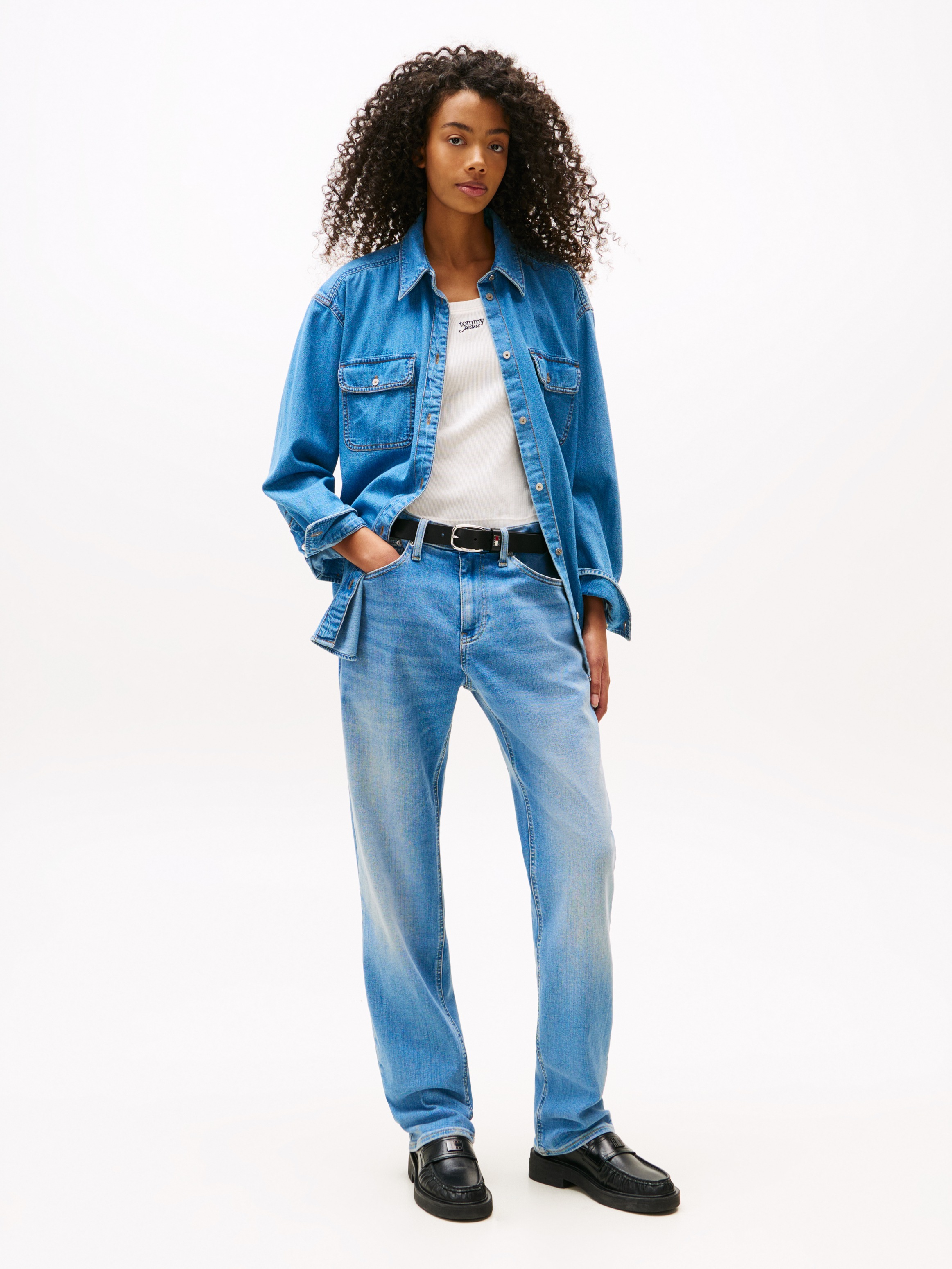 Tommy Jeans Jeansbluse "LS RELAXED DENIM SHIRT EXT" günstig online kaufen