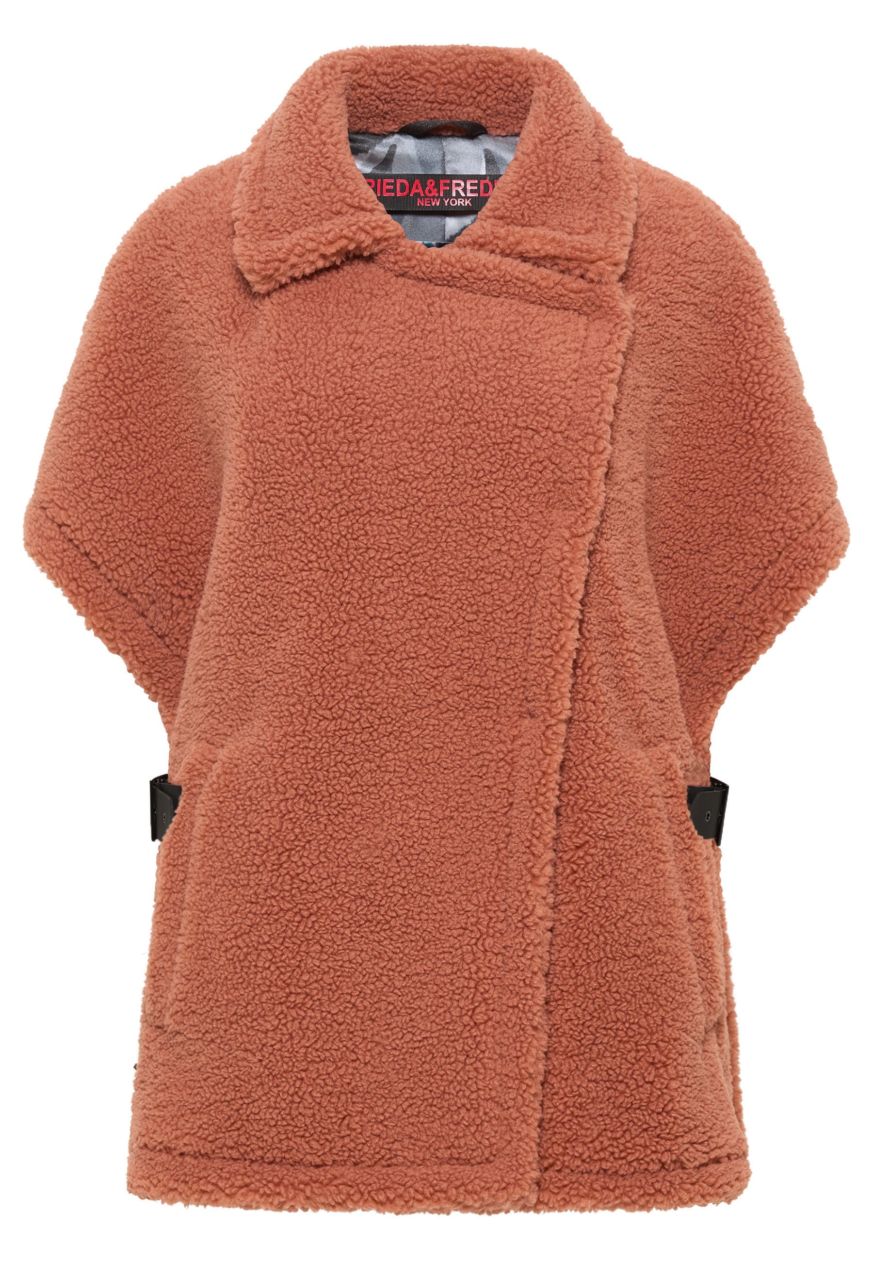 Frieda & Freddies Fellimitatjacke »Fake Fur Jacket / Cape«, mit Taschen